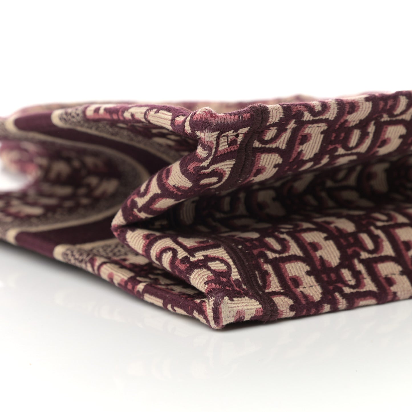 Oblique Medium Book Tote Burgundy Multicolor