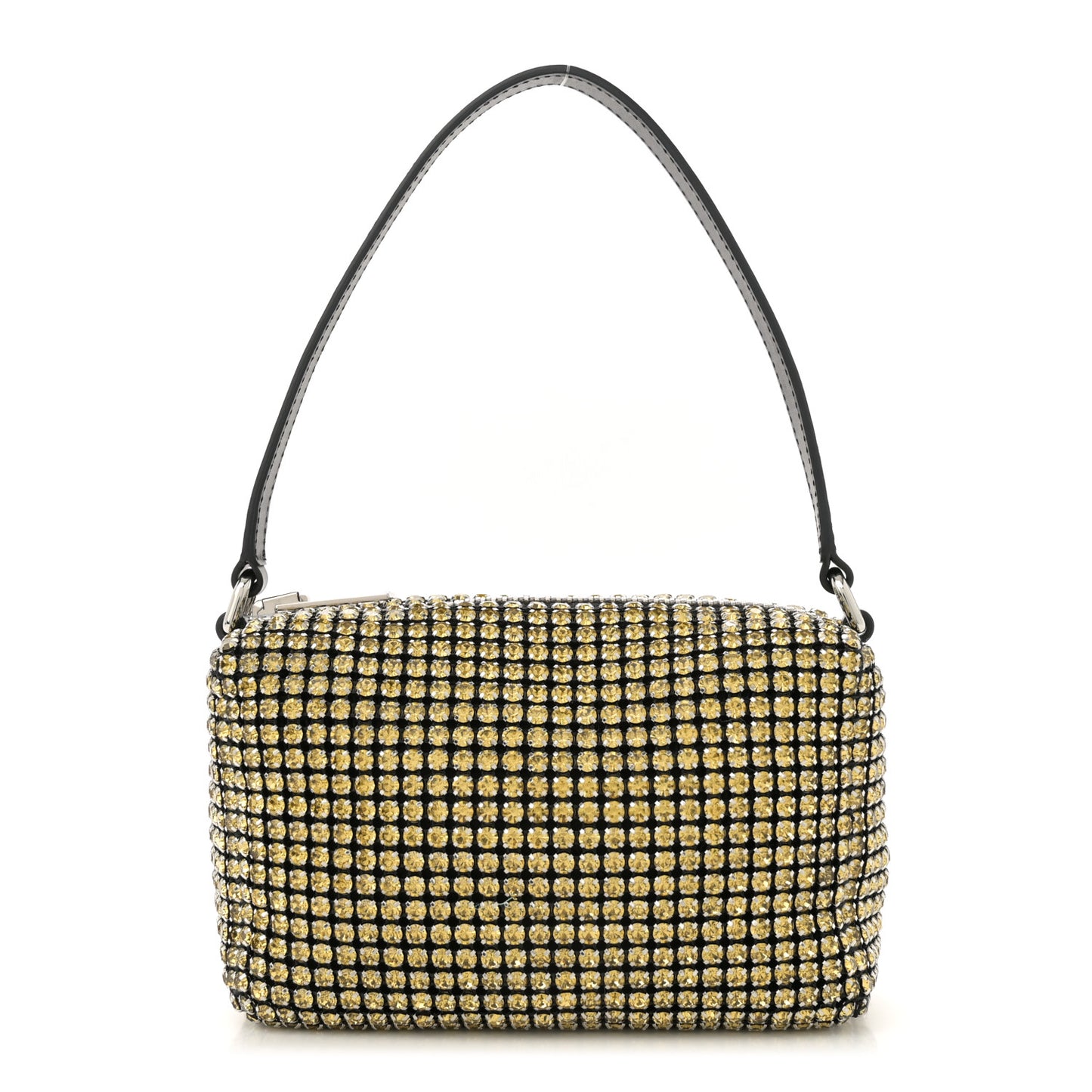 Mesh Crystal Rhinestone Mini Heiress Pouch Porcelain