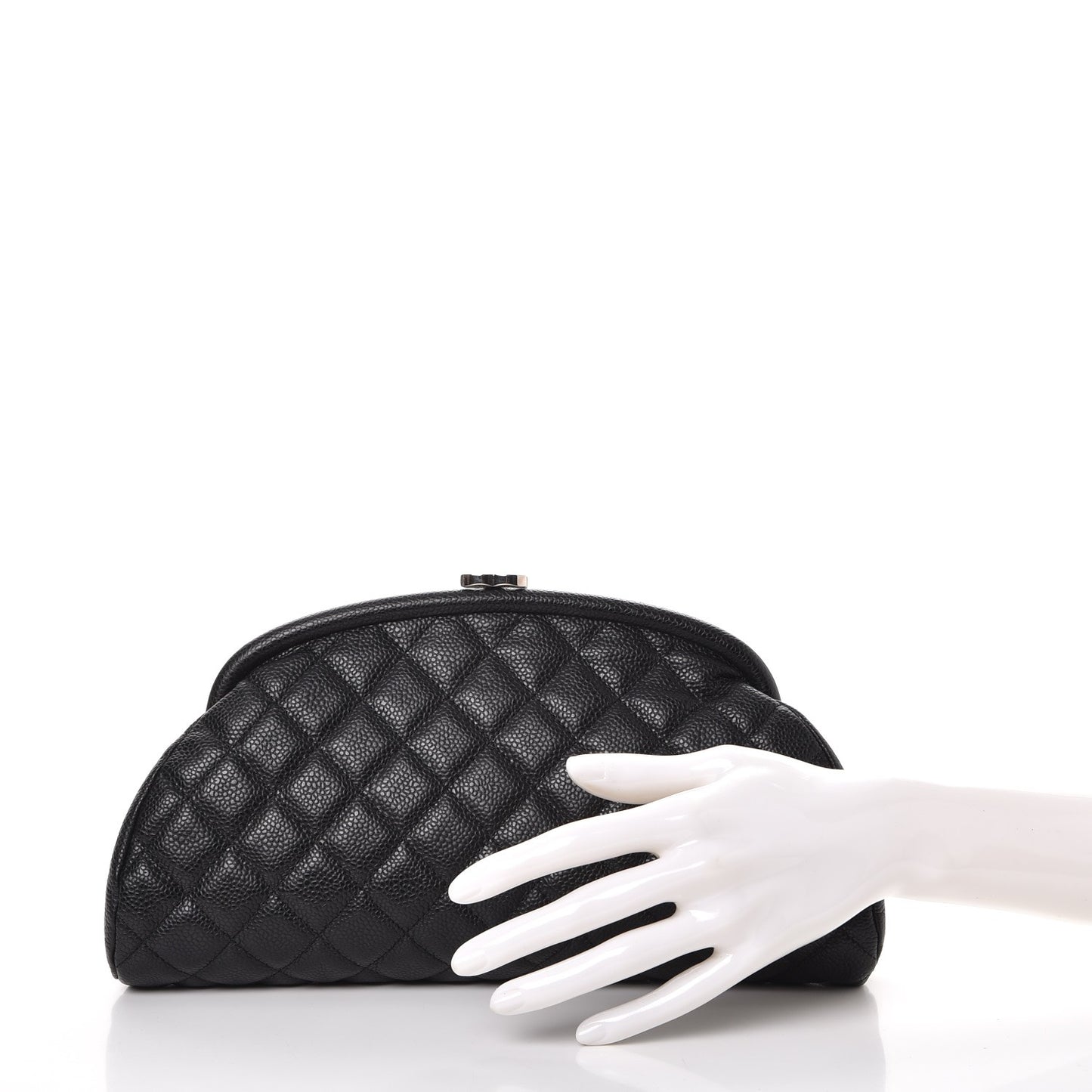 Caviar Quilted Timeless Clutch Black