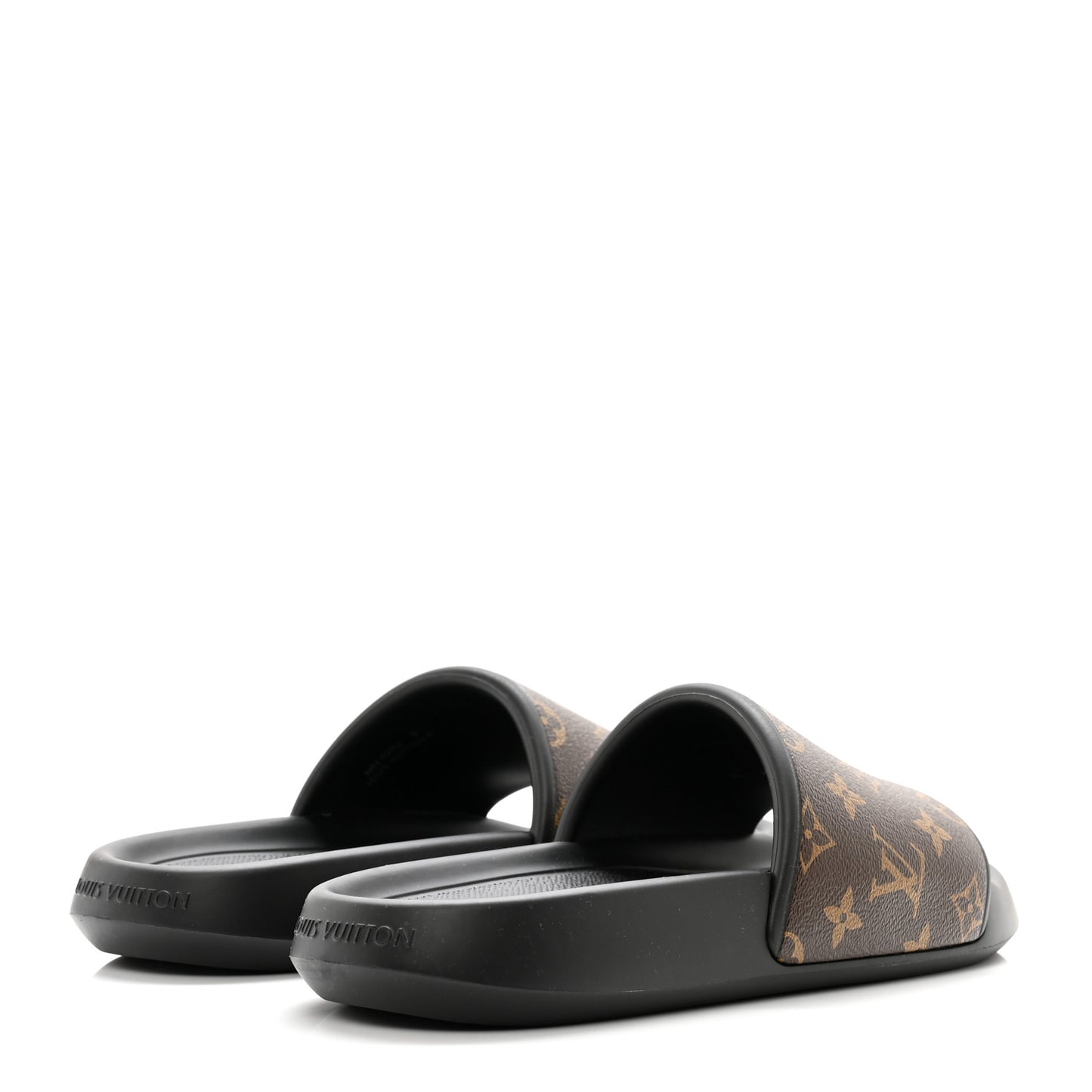 Rubber Monogram Mens Waterfront Mules 10 Macassar