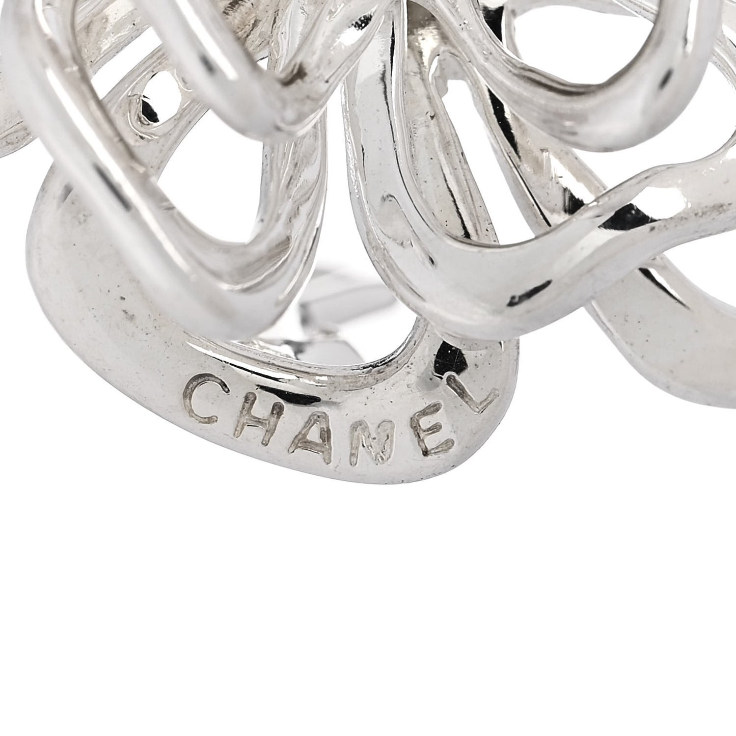 Sterling Silver Camellia Clip On Earrings