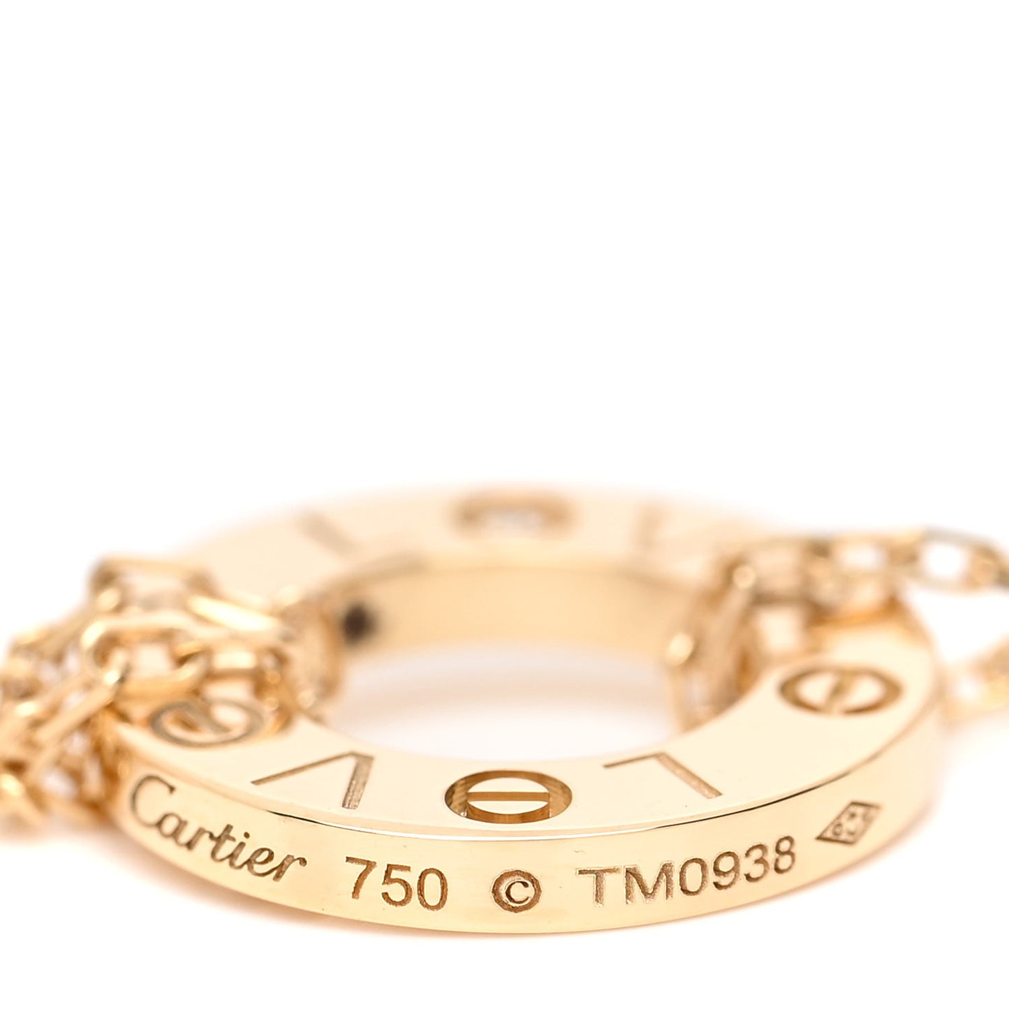 18K Yellow Gold Diamond LOVE Bracelet