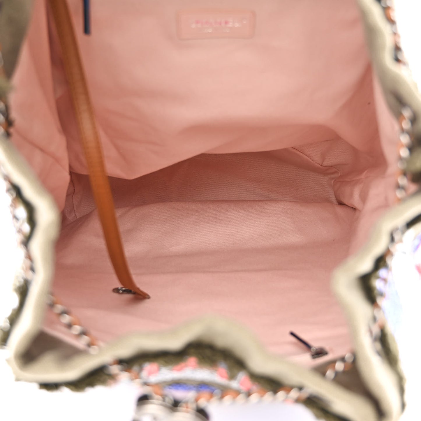 Canvas Sequins Cubano Trip Backpack Khaki