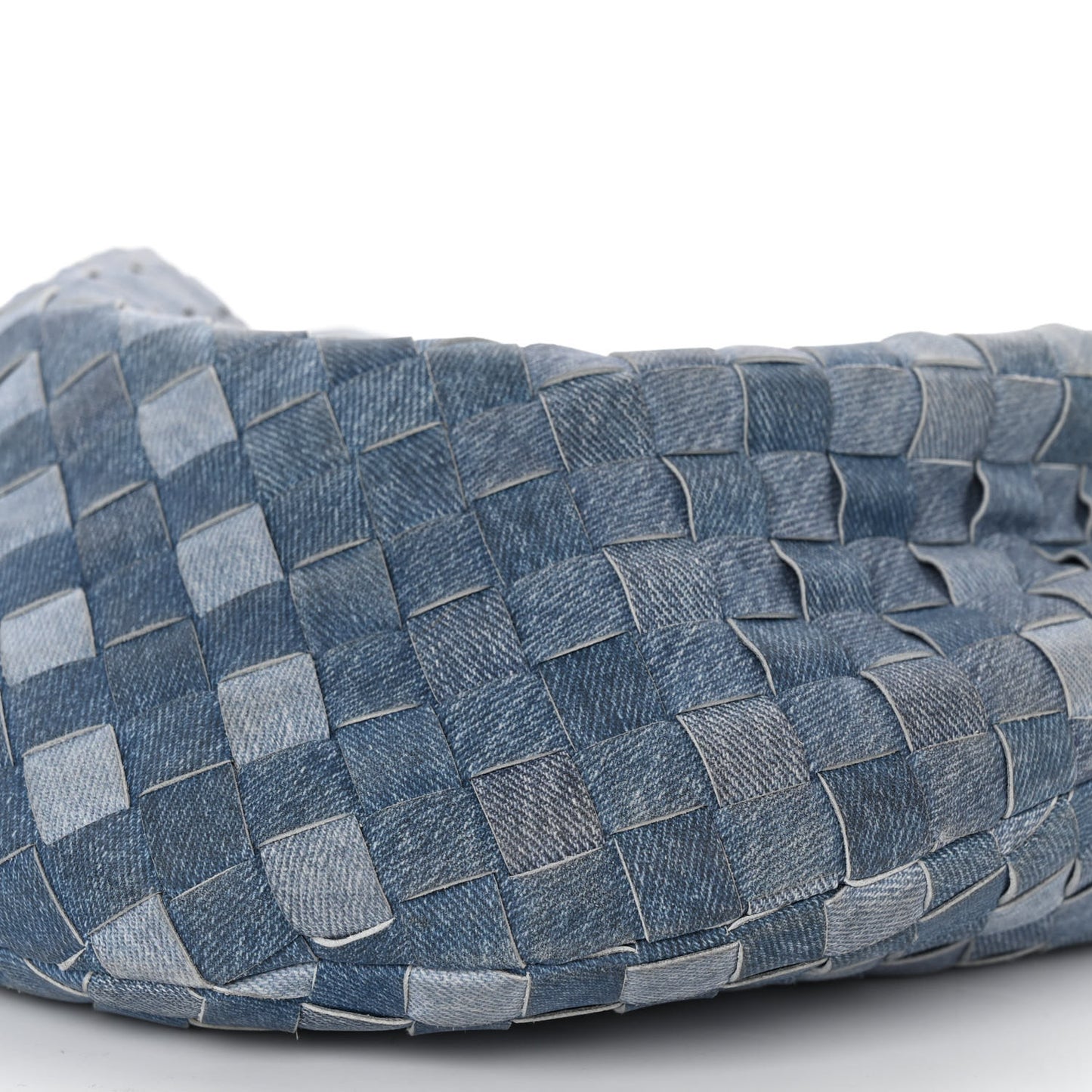 Nappa Denim Effect Intrecciato Teen Jodie Hobo Denim