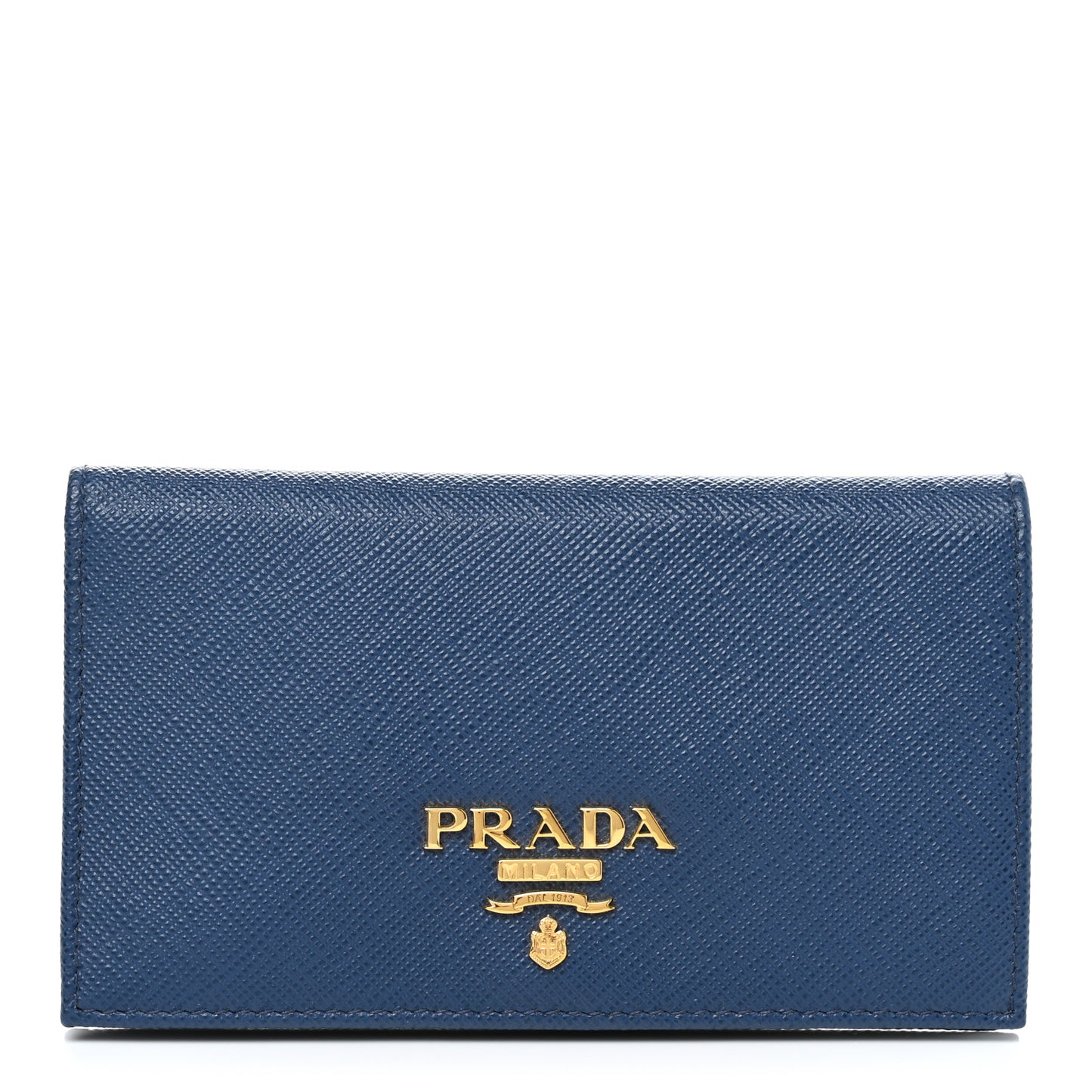 Saffiano Metal Oro Wallet Bluette