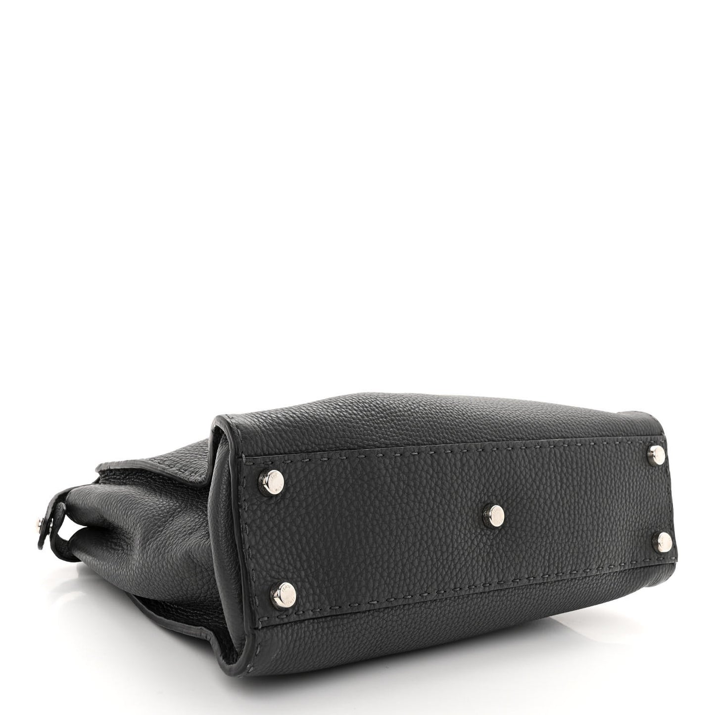 Cuoio Romano Selleria Bi-Color Medium Peekaboo Iconic Satchel Asfalto Latte