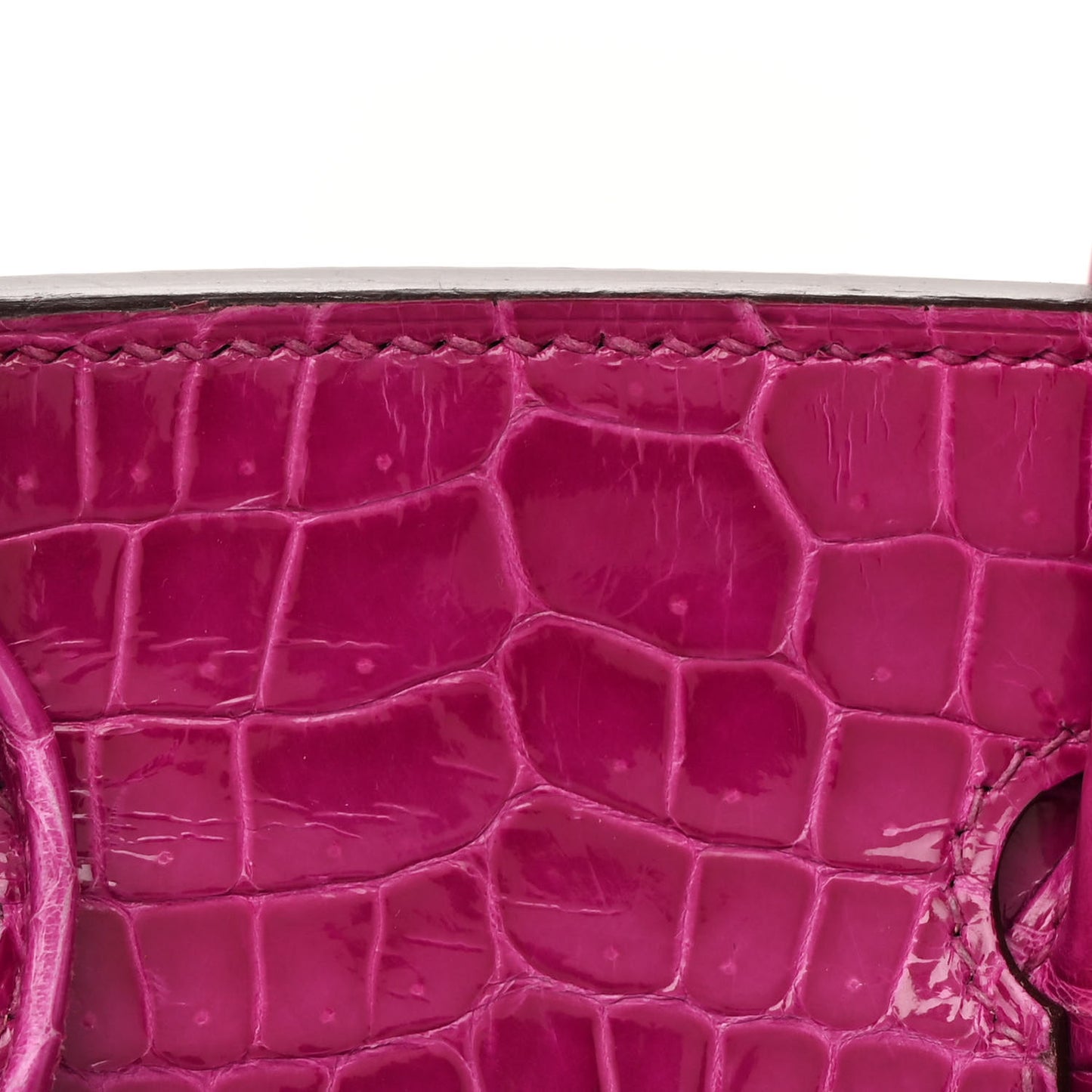 Shiny Porosus Crocodile Birkin 25 Rose Scheherazade
