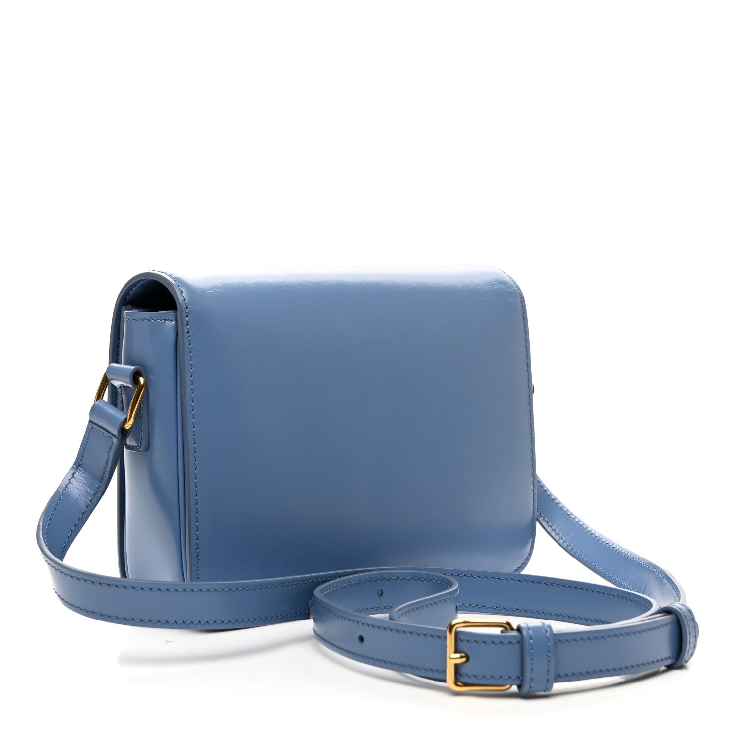 Celine Shiny Calfskin Teen Triomphe Azure 2 of 13