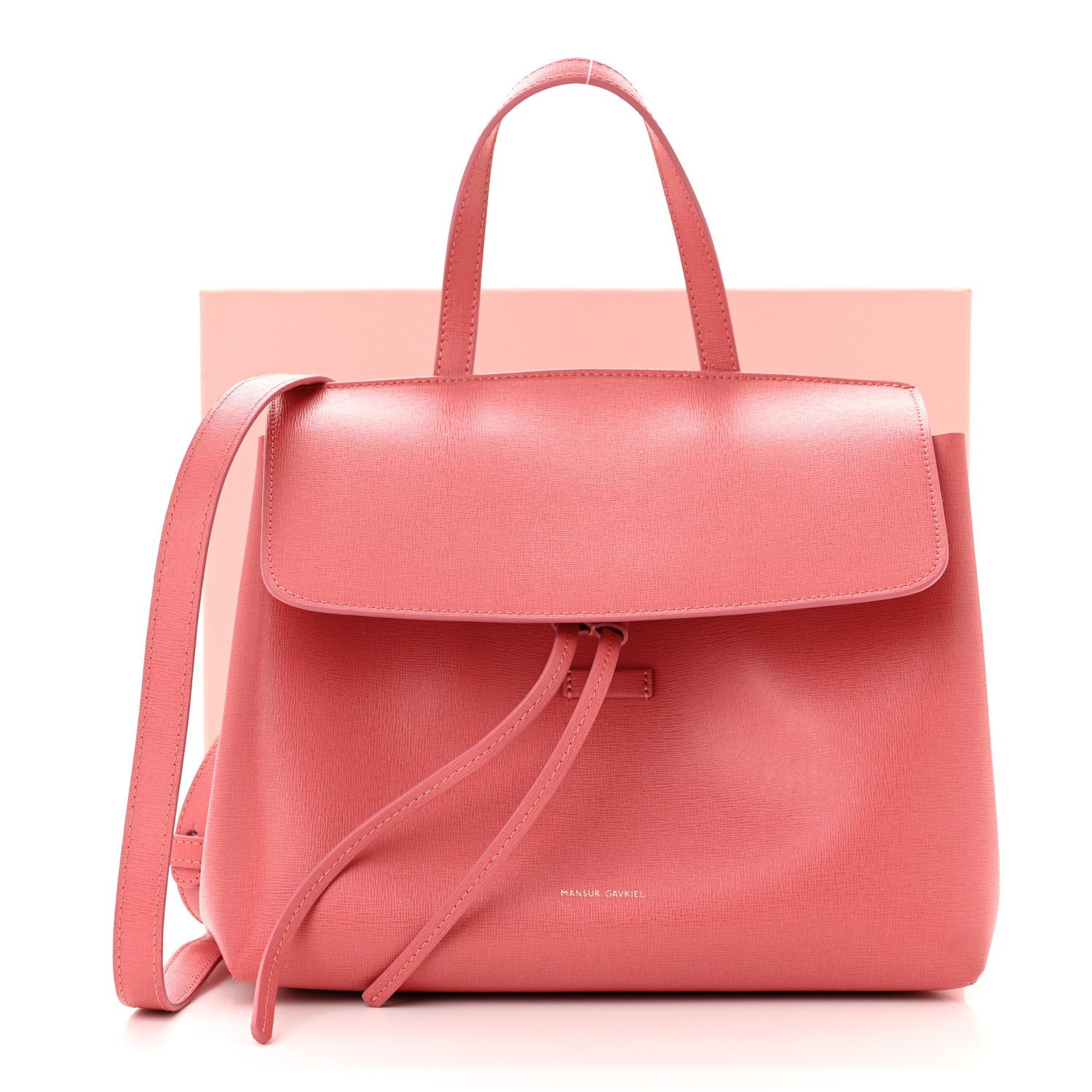 Mansur Gavriel Saffiano Mini Lady Bag Blush 11 of 11