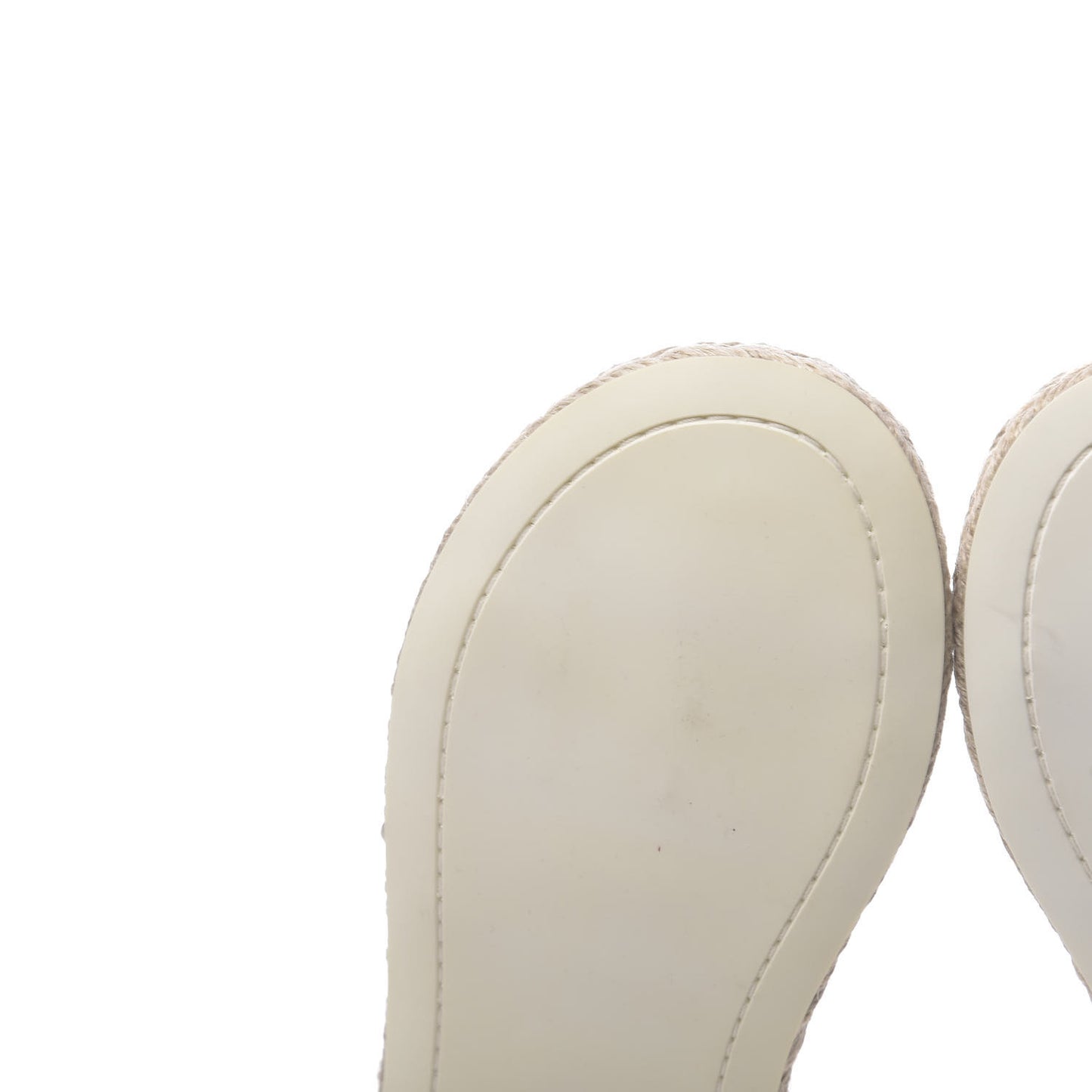 Calfskin Espadrille Sandals 36 White