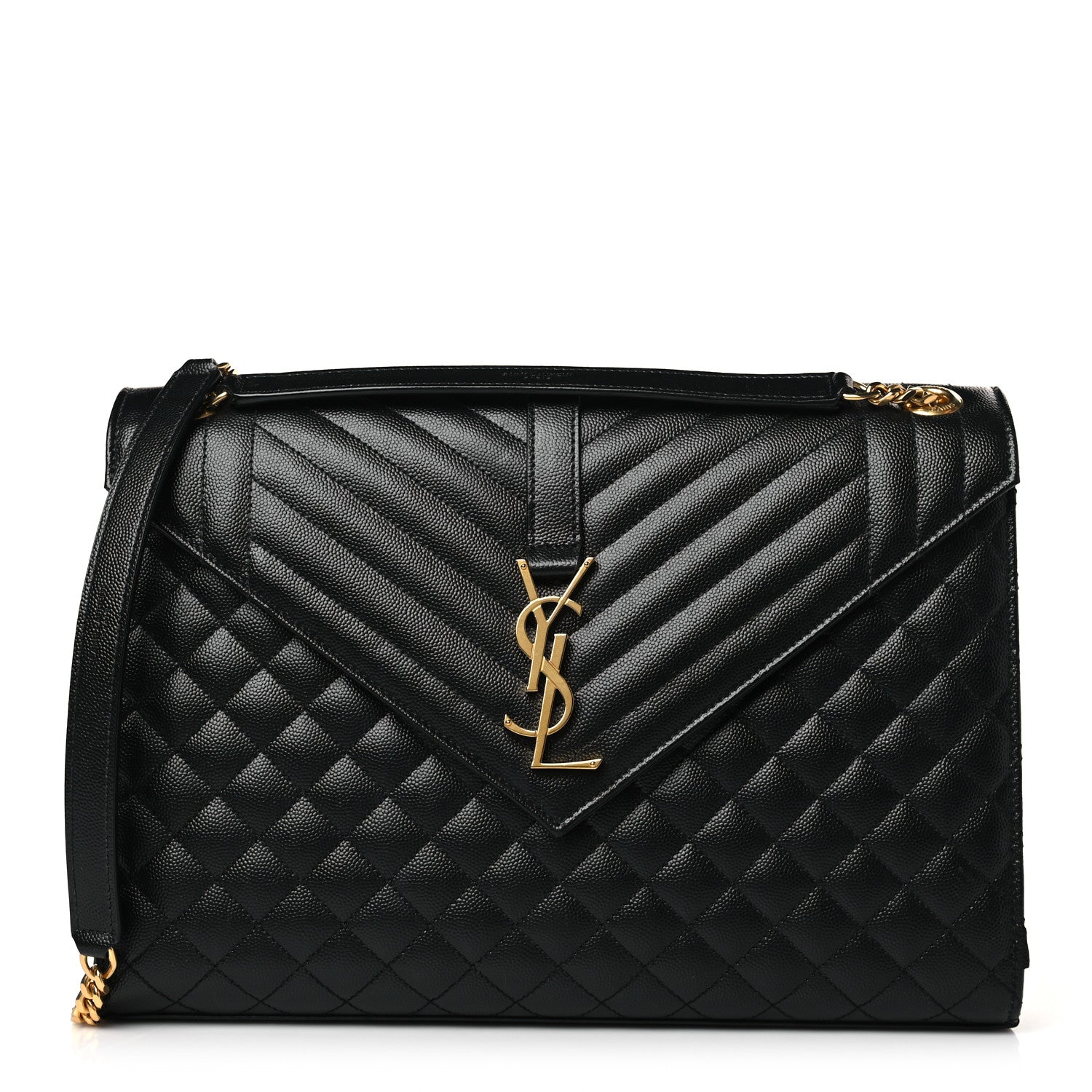 Saint Laurent Grain De Poudre Textured Mixed Matelasse Large Triquilt Monogram Satchel 1 of 8
