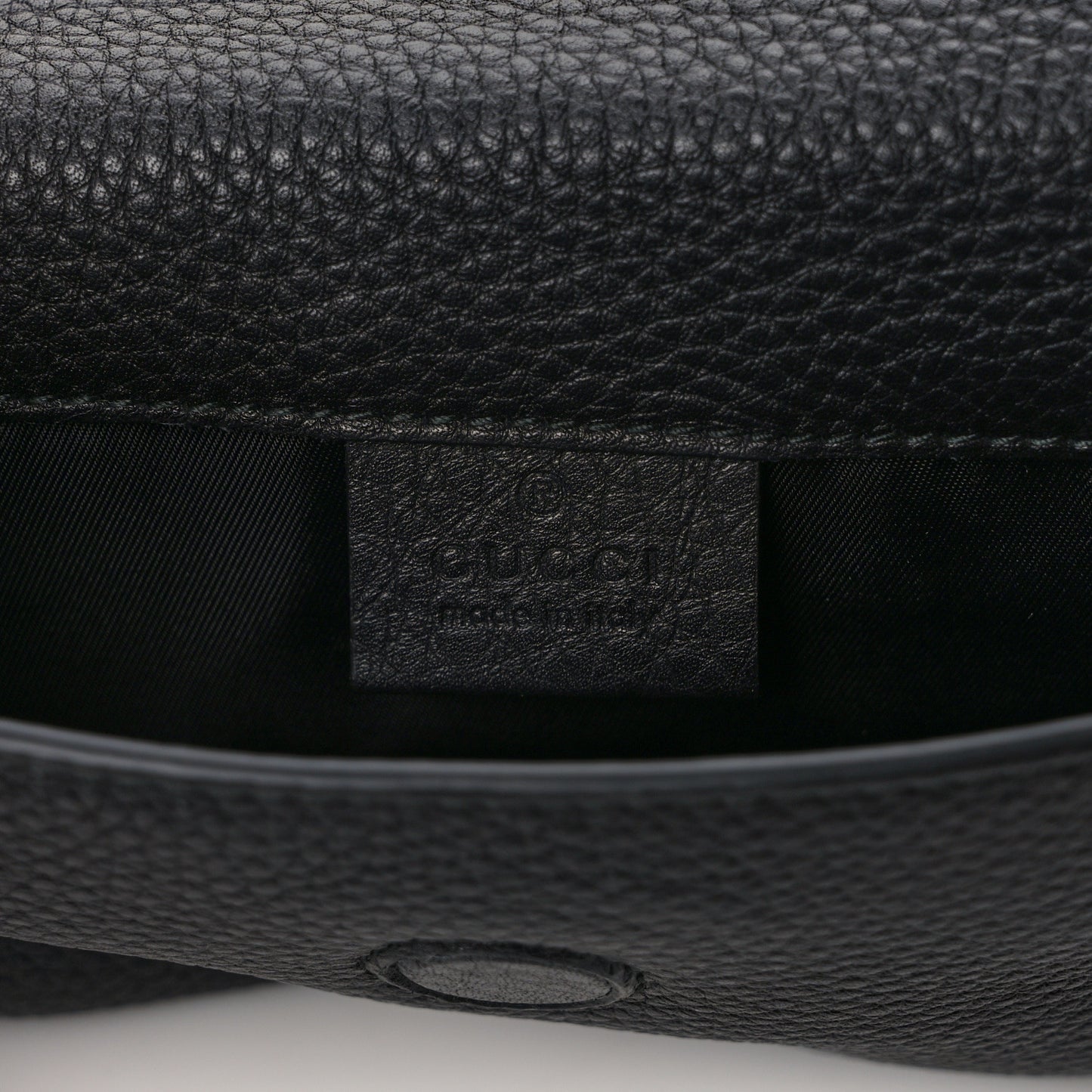 Pebbled Calfskin Soho Flap Belt Bag Black