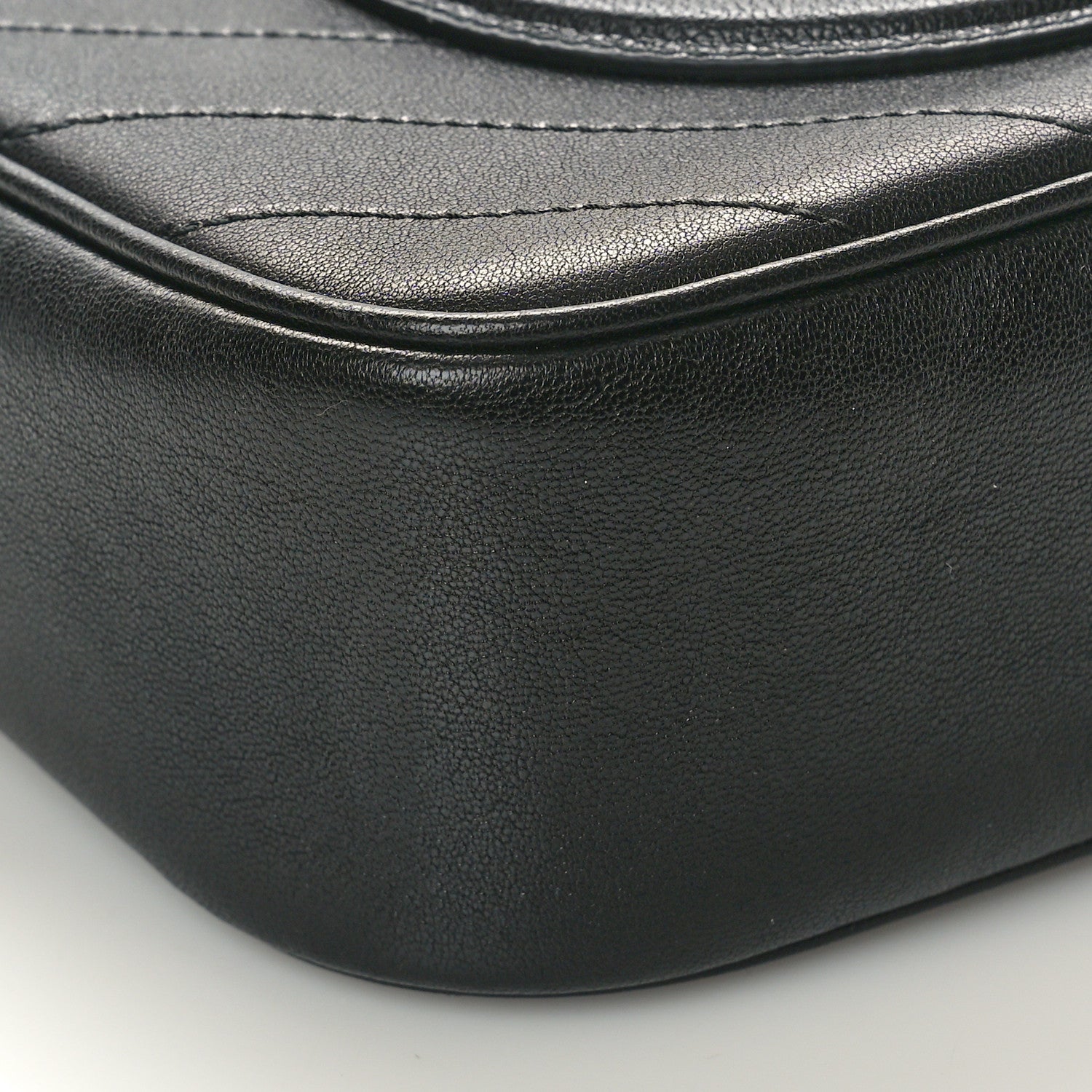 Gucci Sakai Be Green Calfskin Diagonal Stitched Small Blondie Shoulder Bag Black 8 of 9