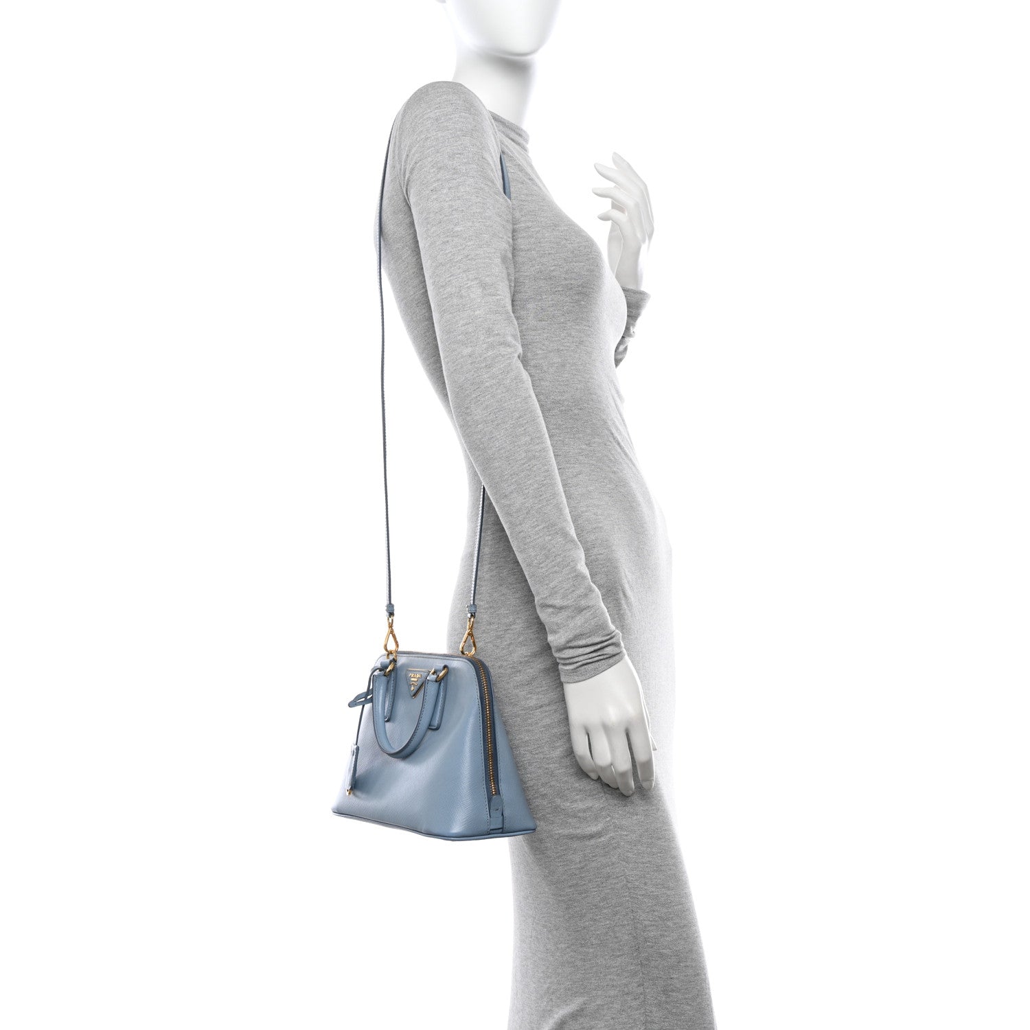Prada Saffiano Lux Small Promenade Tote Aviazione 2 of 15