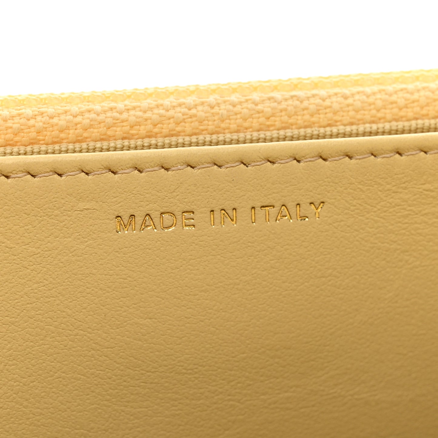 Lambskin Quilted Chanel 19 Wallet On Chain WOC Yellow