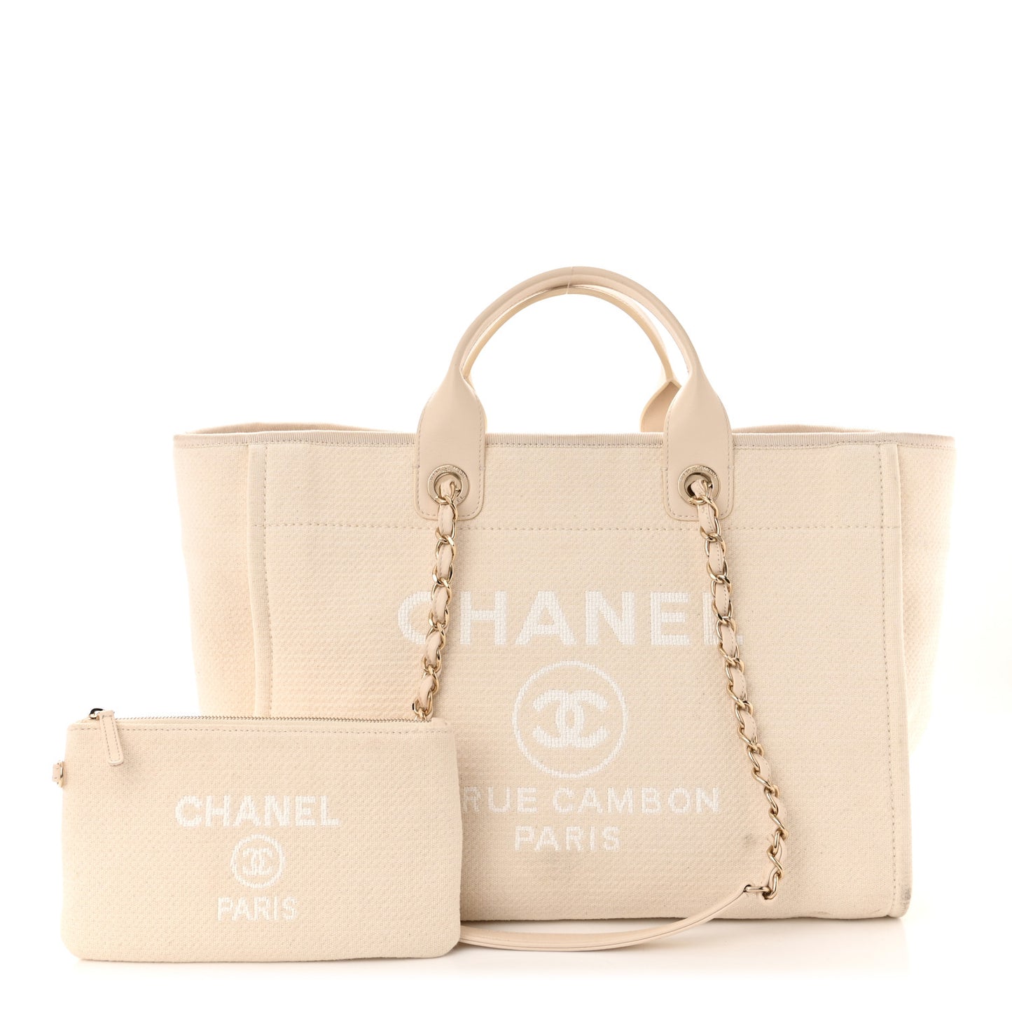 Mixed Fibers Medium Deauville Tote White