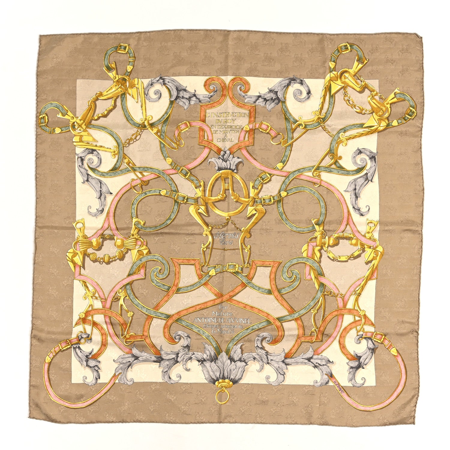 Hermes Silk L'Instruction Du Roy Scarf 90 1904576 – FASHIONPHILE