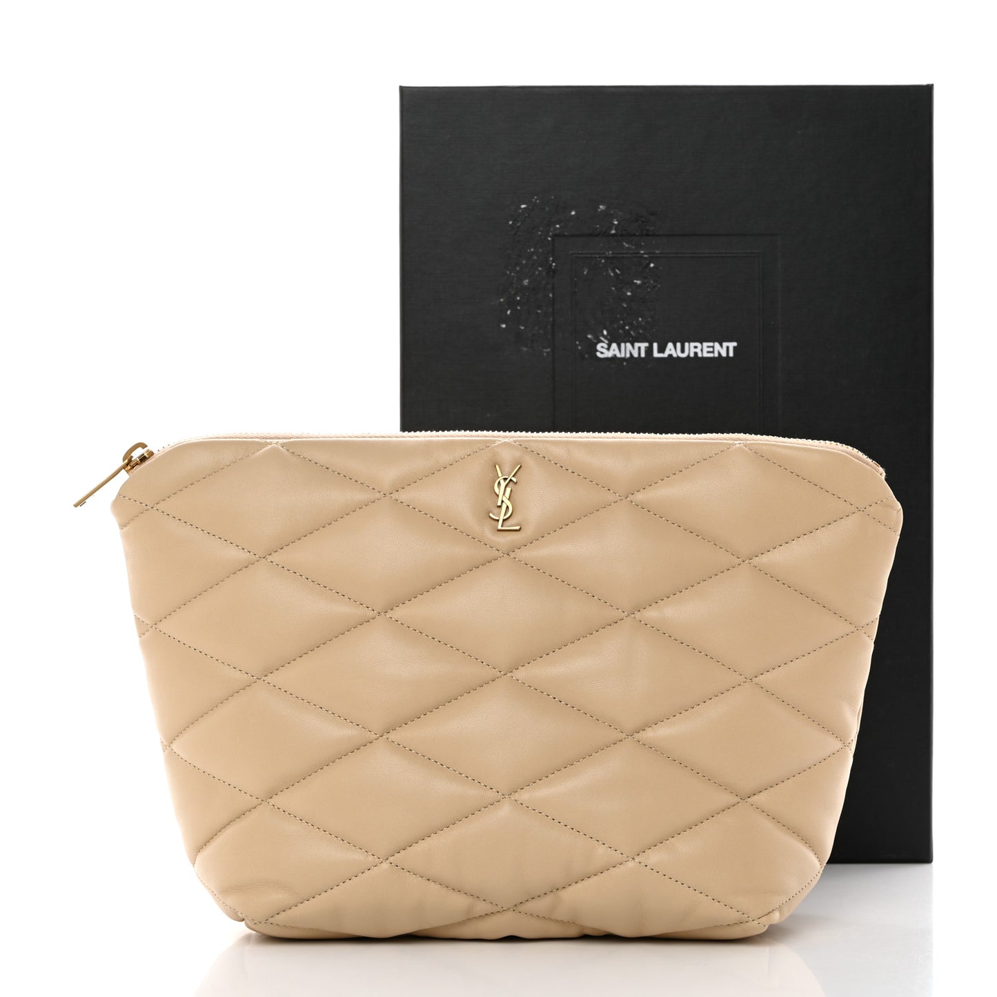 Lambskin Monogram Medium Sade Puffer Taupe