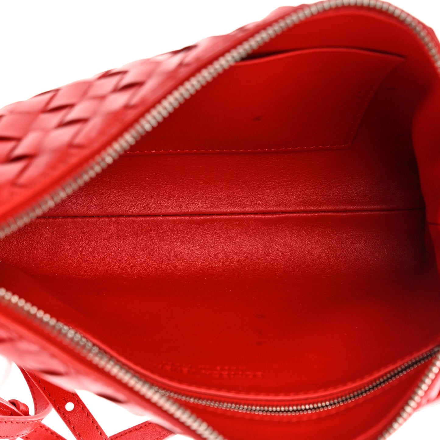 Nappa Intrecciato Small Camera Bag Red