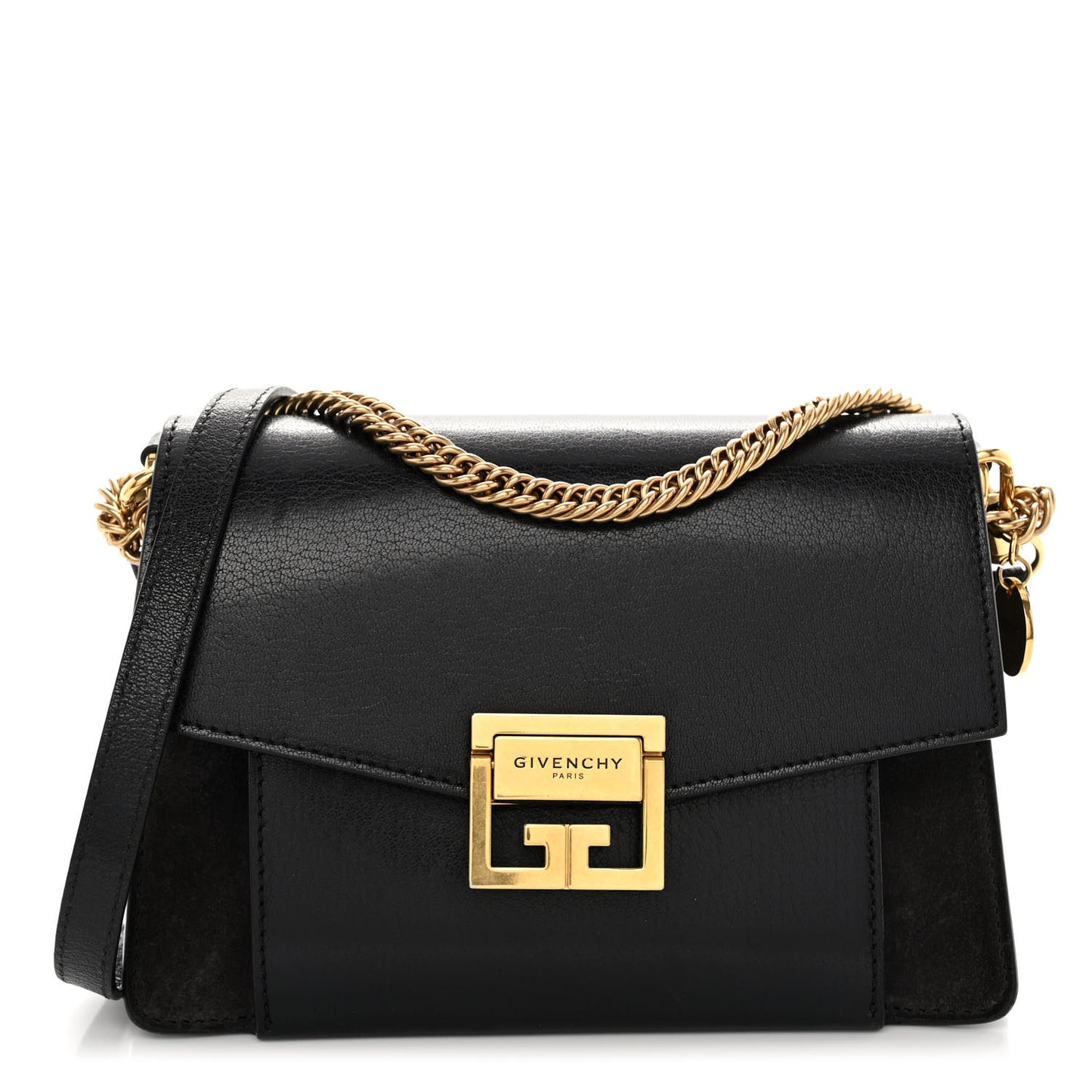 Goatskin Suede Mini GV3 Shoulder Bag Black