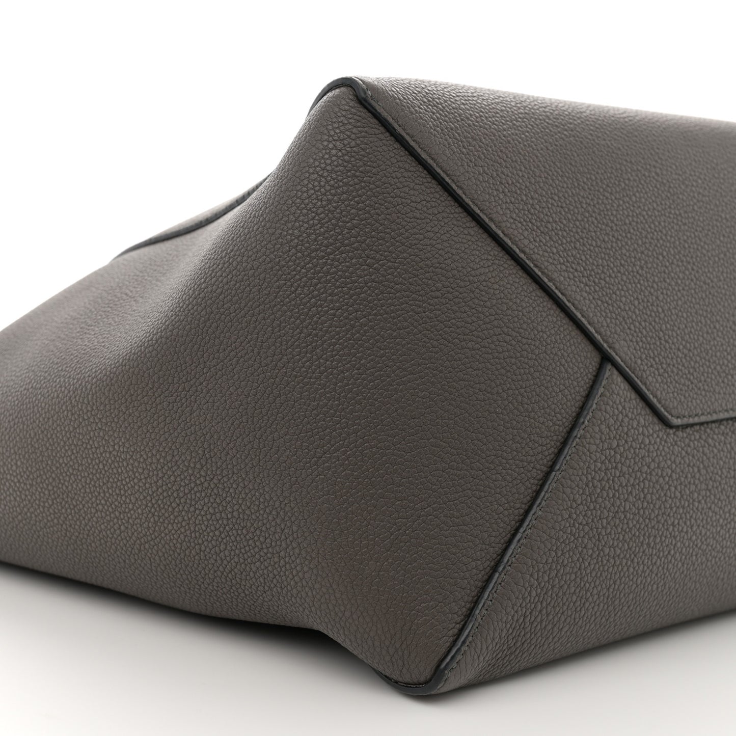 Soft Grained Calfskin Small Belt Cabas Phantom Medium Grey