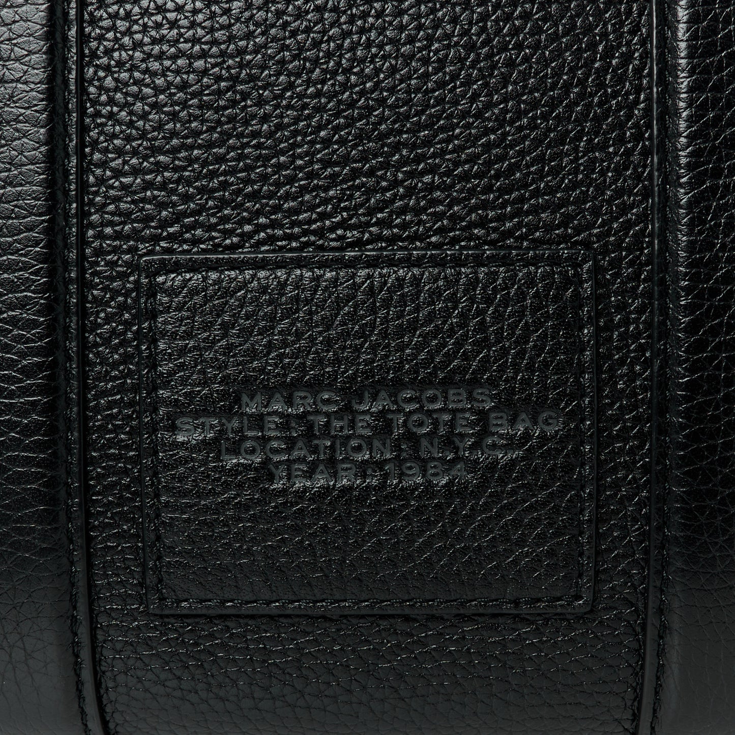 Grained Calfskin Small The Tote Bag Black