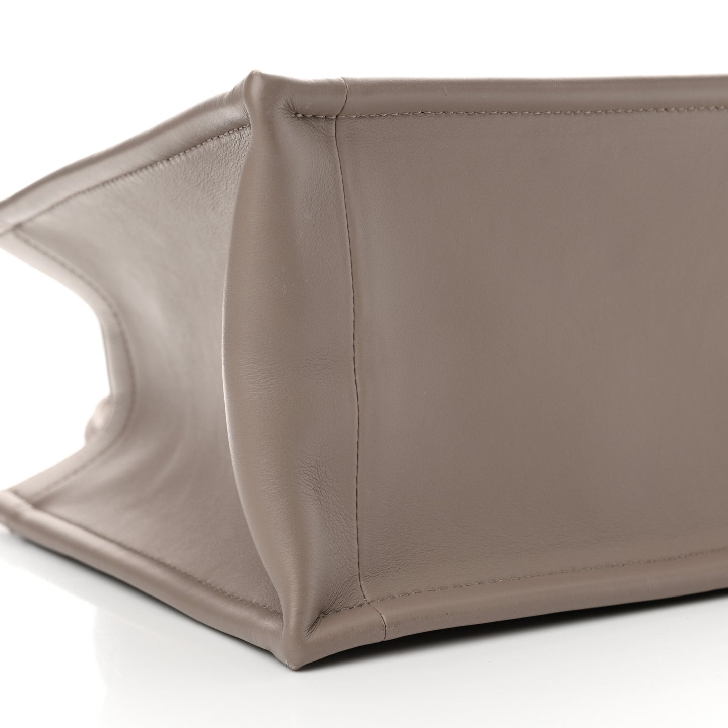 Calfskin Macrocannage Small Book Tote Taupe