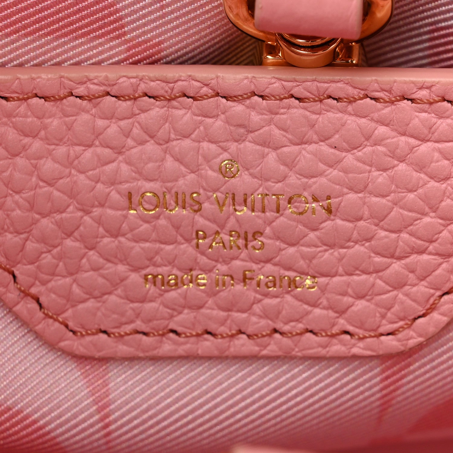 Louis Vuitton Taurillon Capucines BB Black Pink 6 of 9