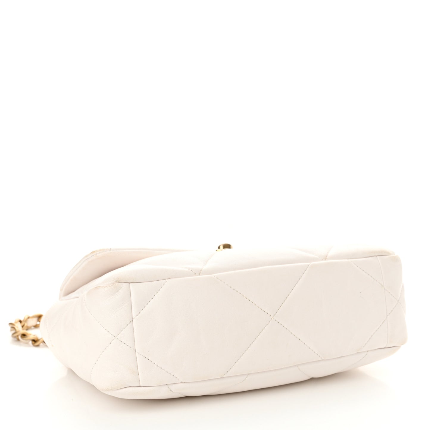 Lambskin Quilted Medium Chanel 19 Flap White