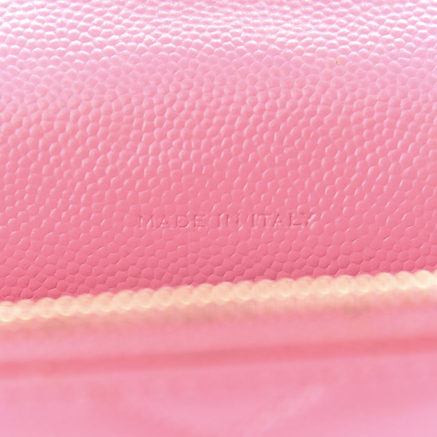 Grain De Poudre Matelasse Chevron Monogram Envelope Chain Wallet Rose Clair