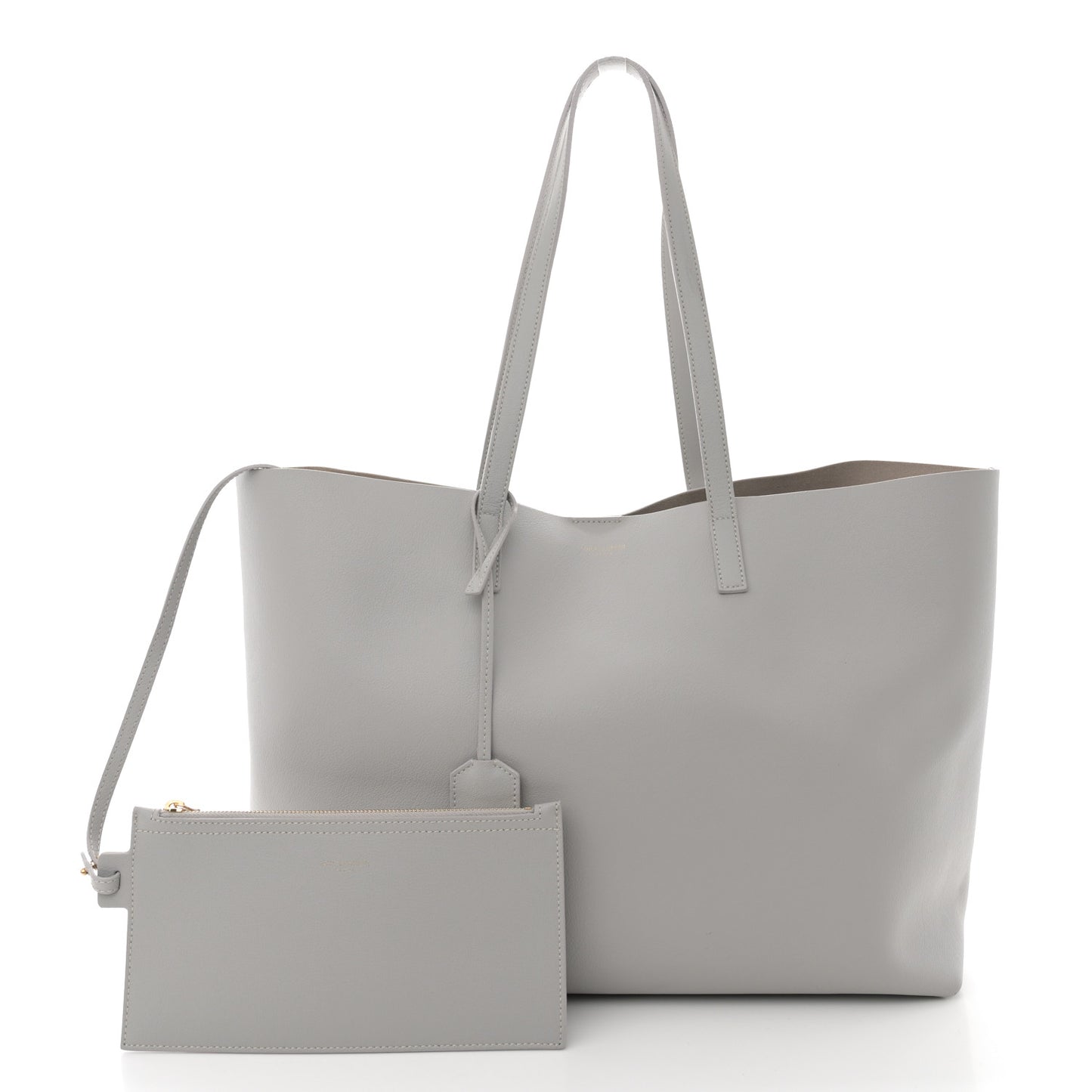 Calfskin Large Shopping Tote Granite