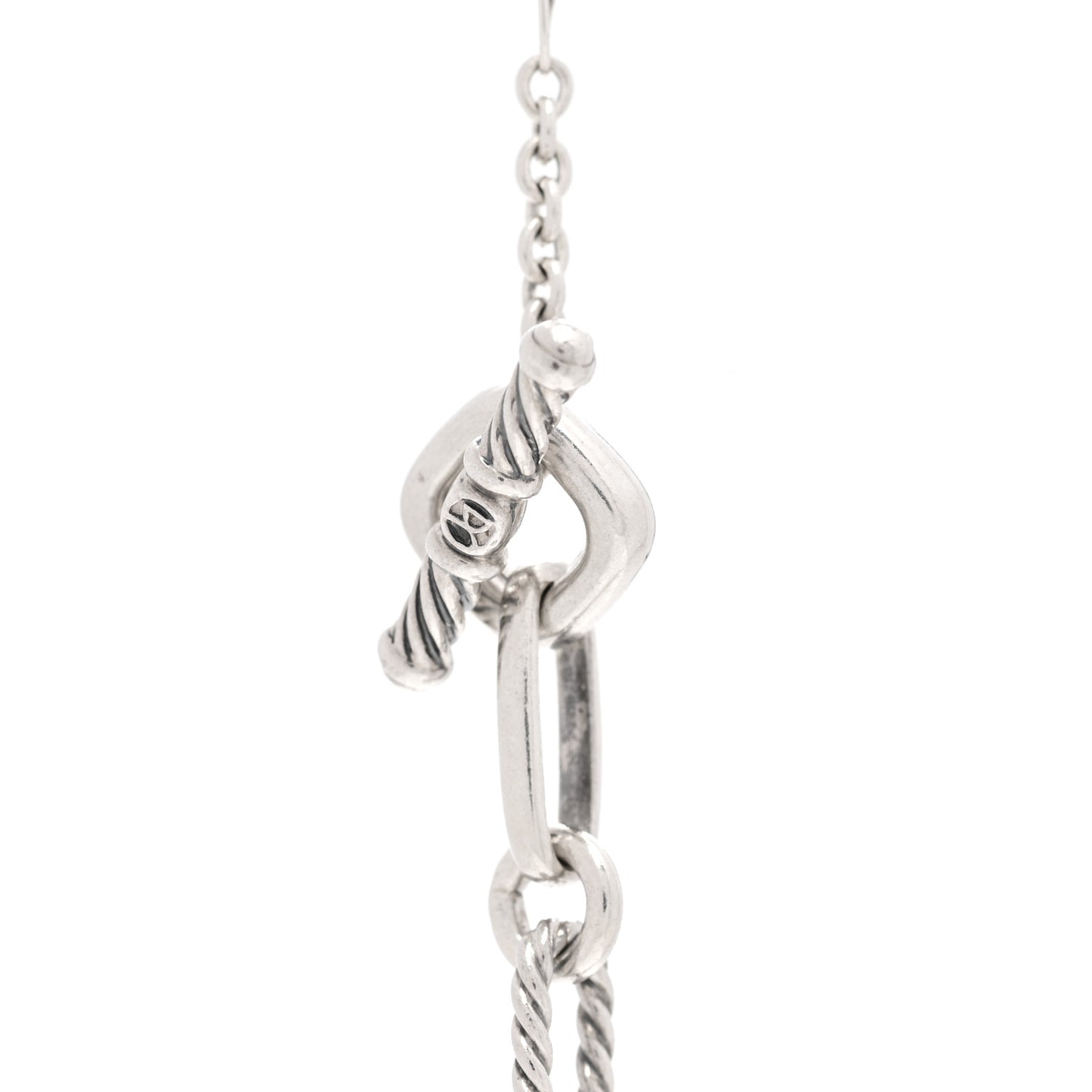 Sterling Silver 18K Yellow Gold Figaro Two Tone Link Necklace