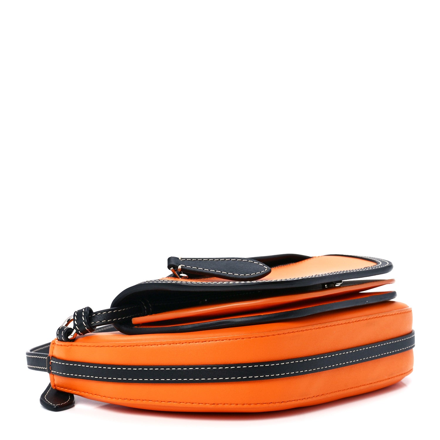 Burberry Smooth Calfskin Double Olympia Shoulder Bag Deep Orange 4 of 14