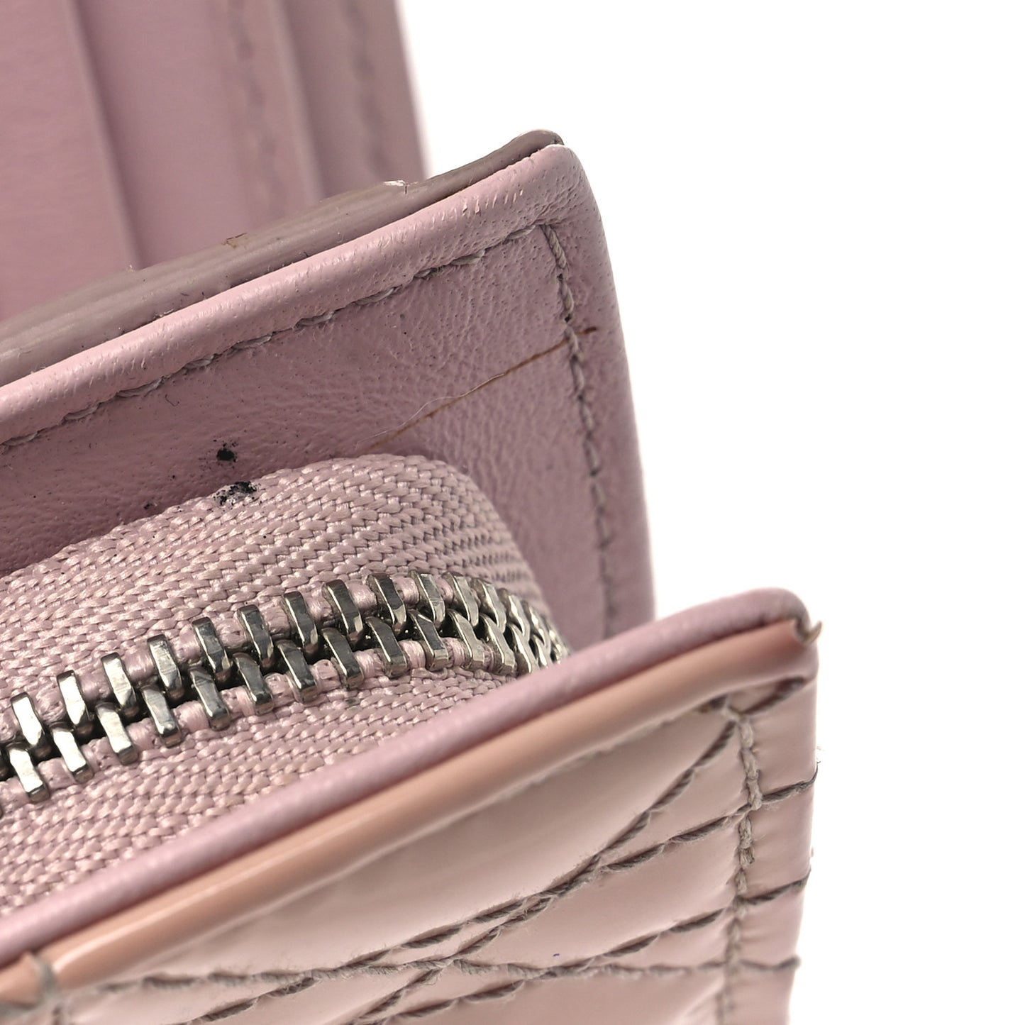Patent Cannage Lady Dior Eden Wallet Rose Clair