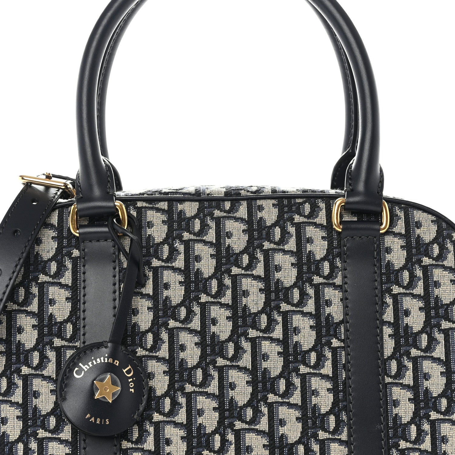 Christian Dior Oblique Large D-Vibe Bowling Bag Navy 5 of 9