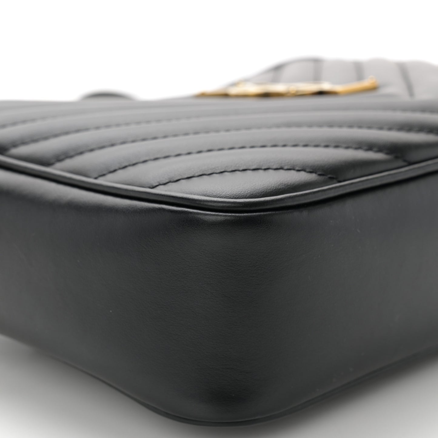 Calfskin Matelasse Monogram Lou Camera Bag Black
