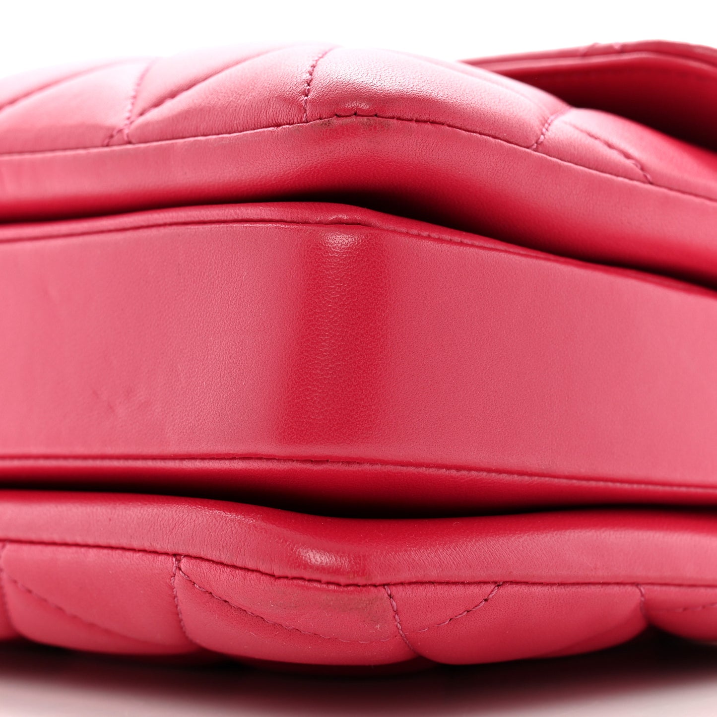 Lambskin Quilted Small Trendy CC Flap Dual Handle Bag Dark Pink