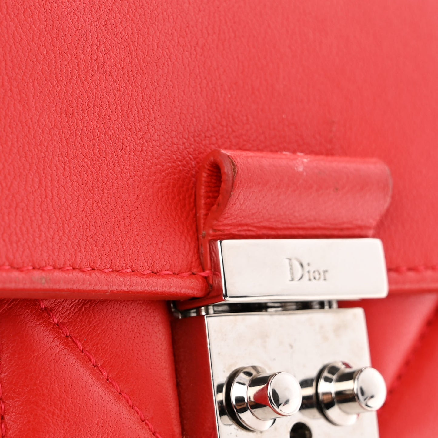 Lambskin Miss Dior Promenade Pouch Red