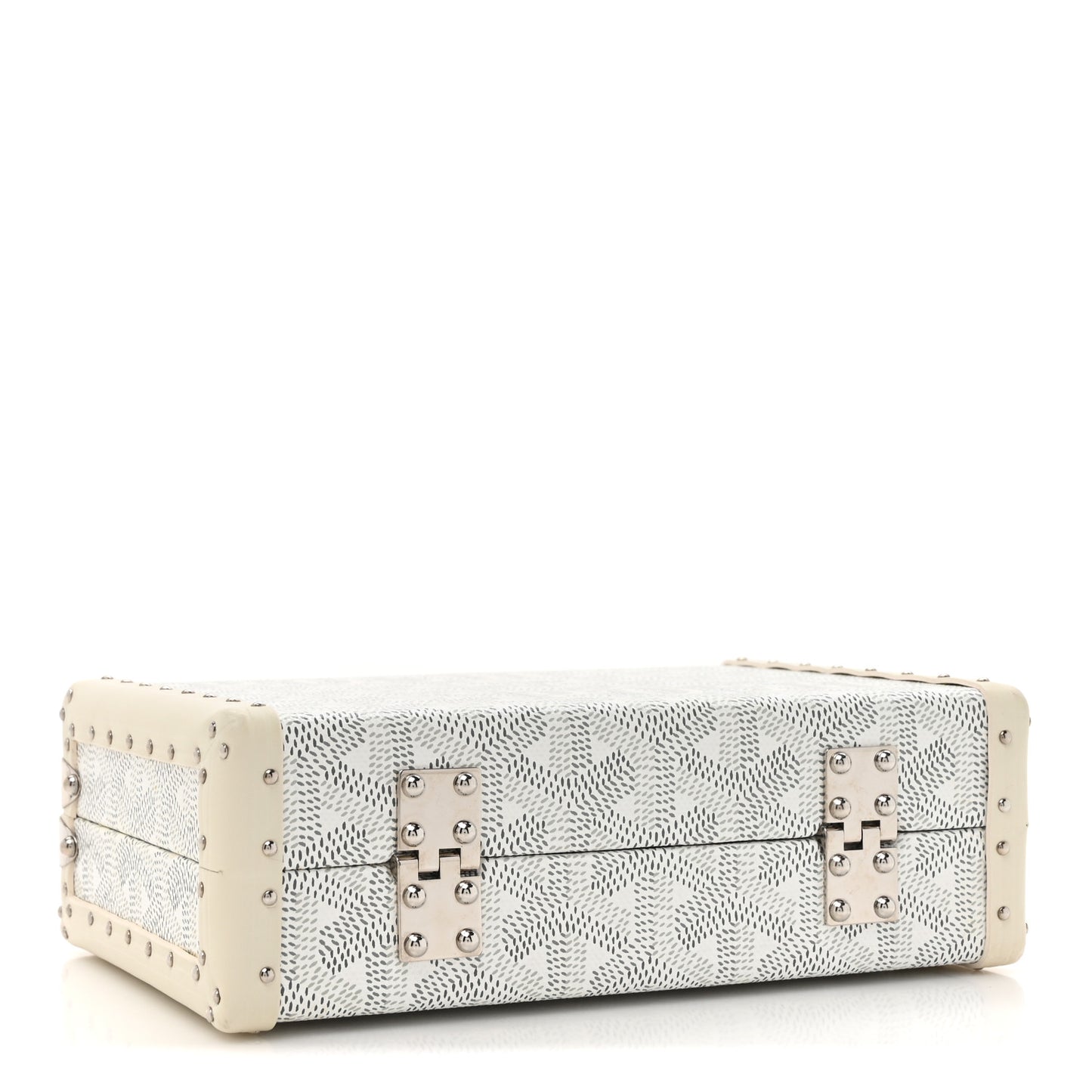 Goyardine Minaudiere Trunk Bag White
