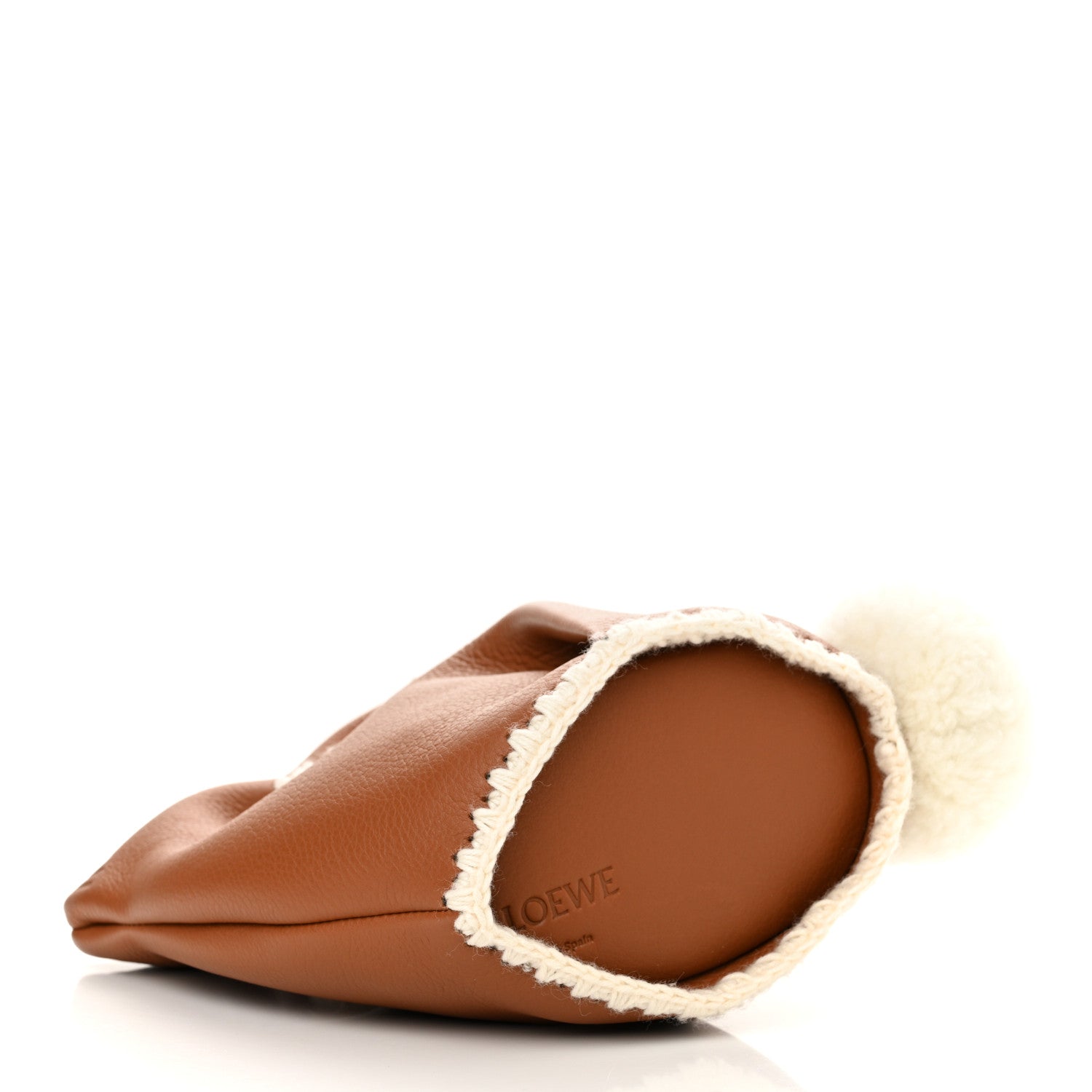 Loewe Calfskin Shearling Mini Bunny Crossbody Bag Caramel 4 of 10