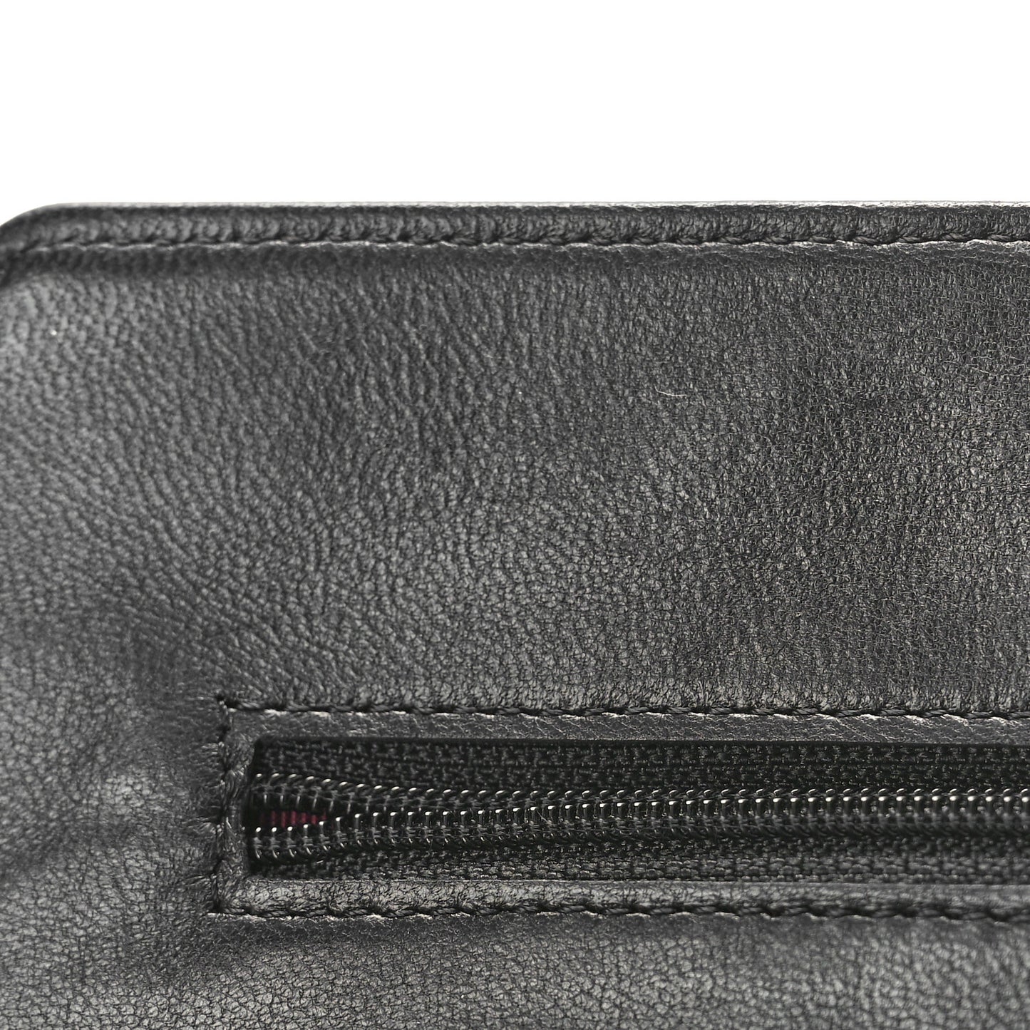 Lambskin Quilted Wallet On Chain WOC Black