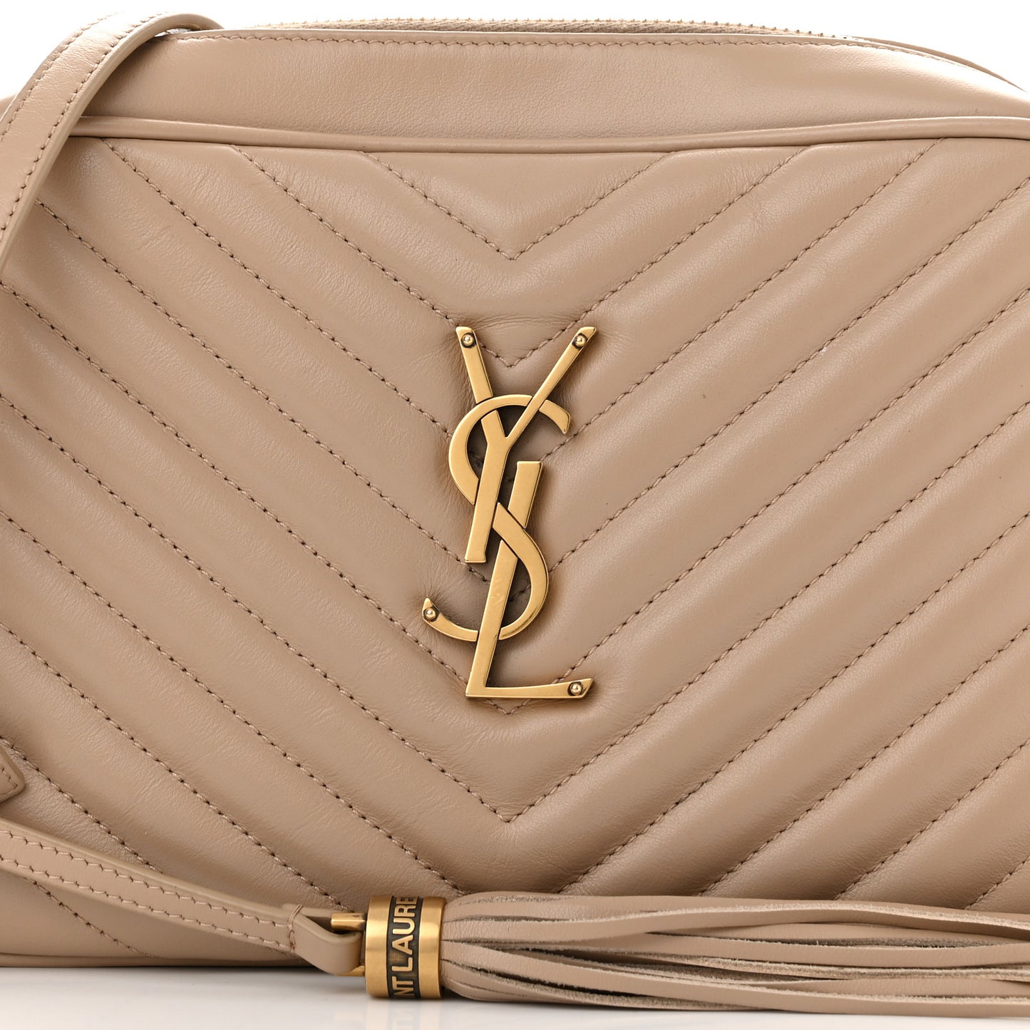 Calfskin Matelasse Monogram Lou Camera Bag Dark Beige