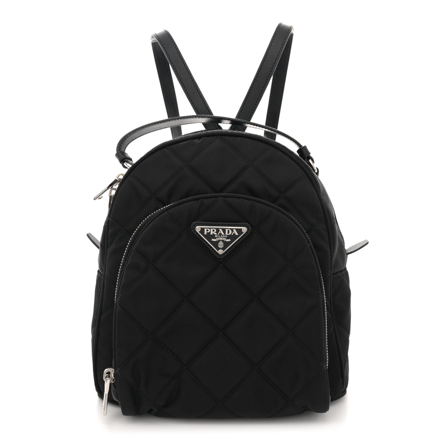 Nylon Tessuto Impuntu Quilted Backpack Black