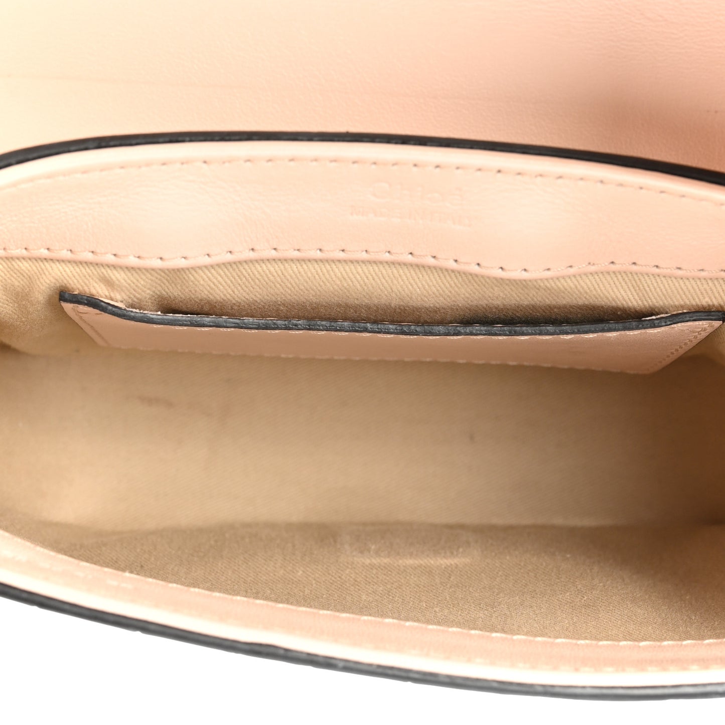 Calfskin Crocodile Embossed Mini C Double Carry Milky Cement Pink