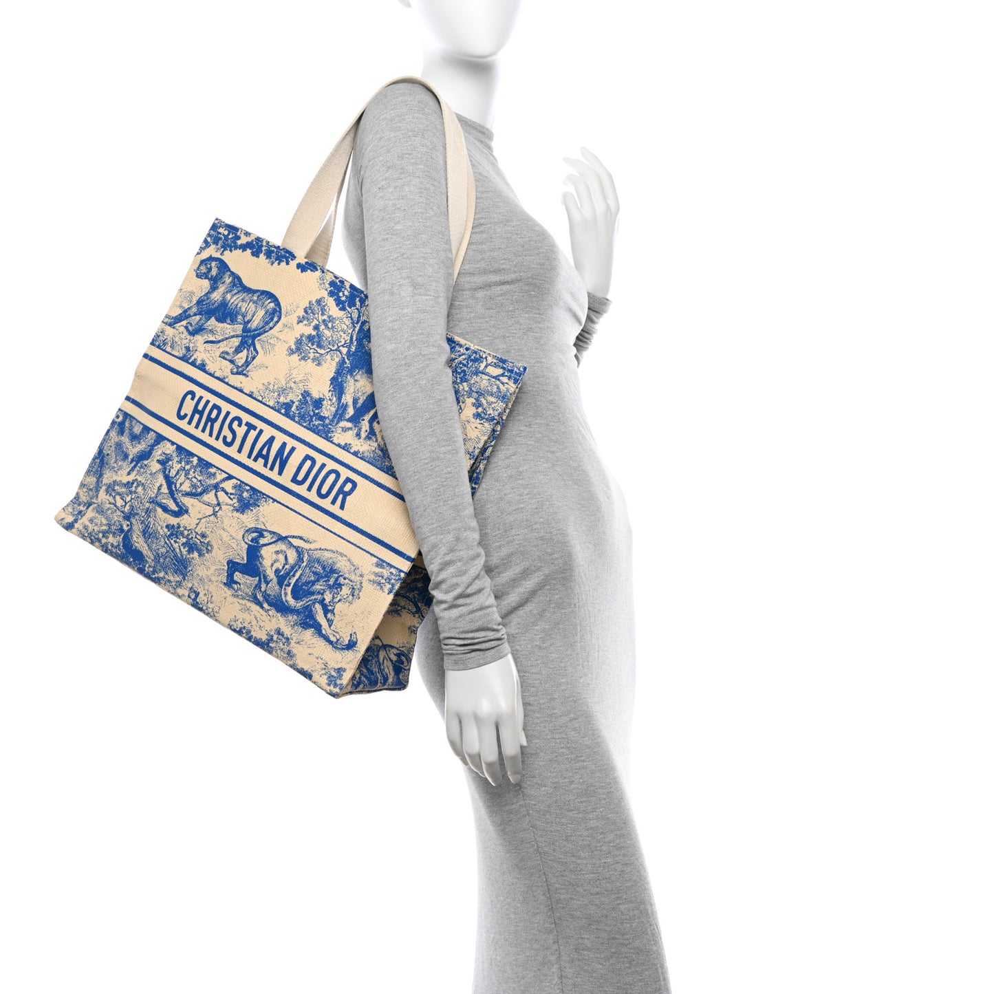 Straw Dioriviera Tote Blue