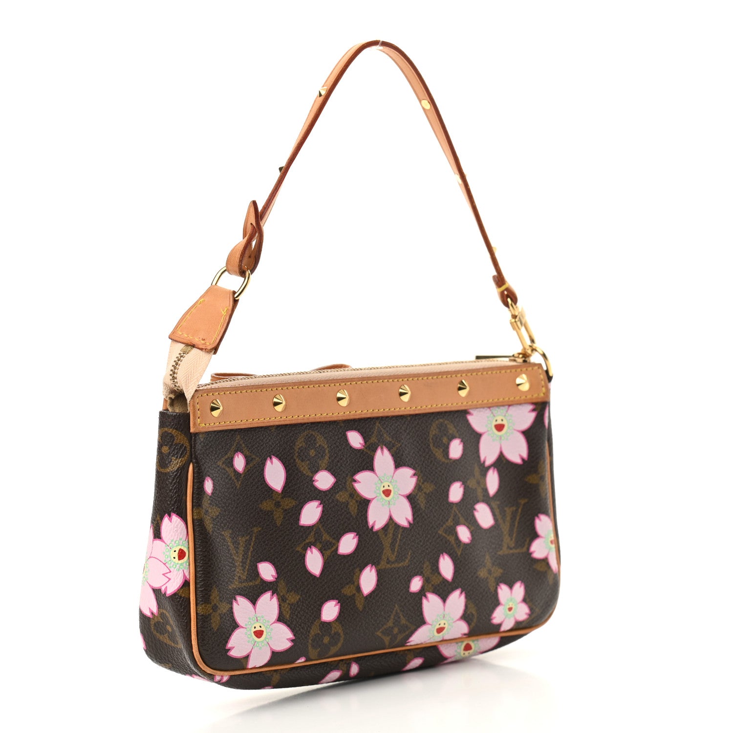 Louis Vuitton Monogram Cherry Blossom Pochette Accessories Brown 3 of 10