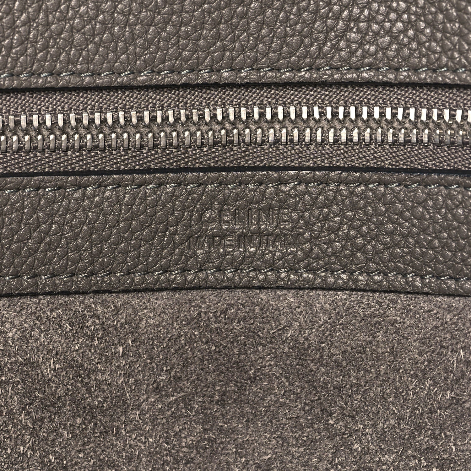Celine Soft Grained Calfskin Small Belt Cabas Phantom Medium Grey 7 of 13