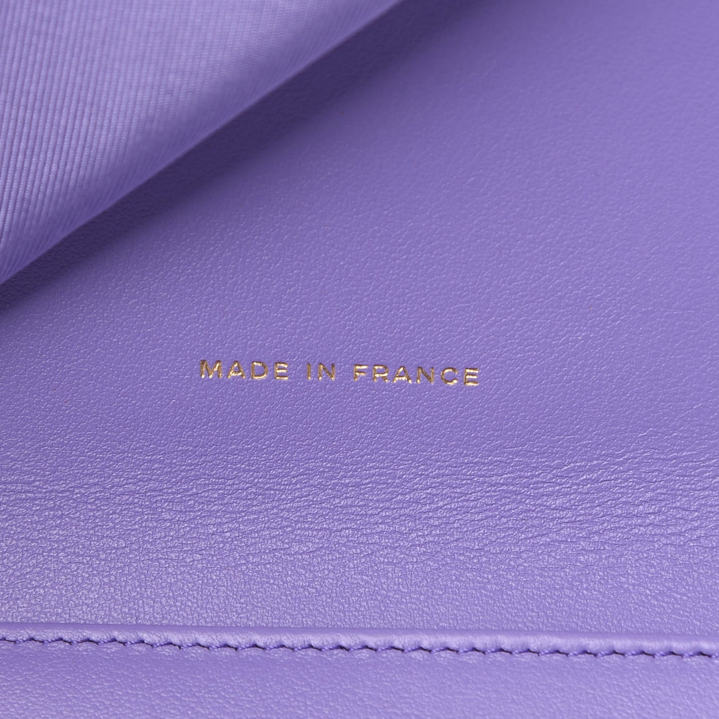 Caviar Quilted Compact Flap Wallet Purple