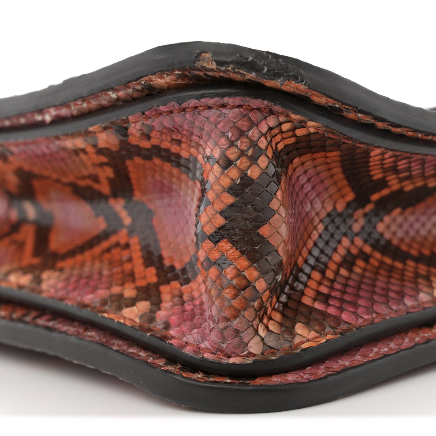 Snakeskin Small Jackie Shoulder Bag Deep Paprika Rocky