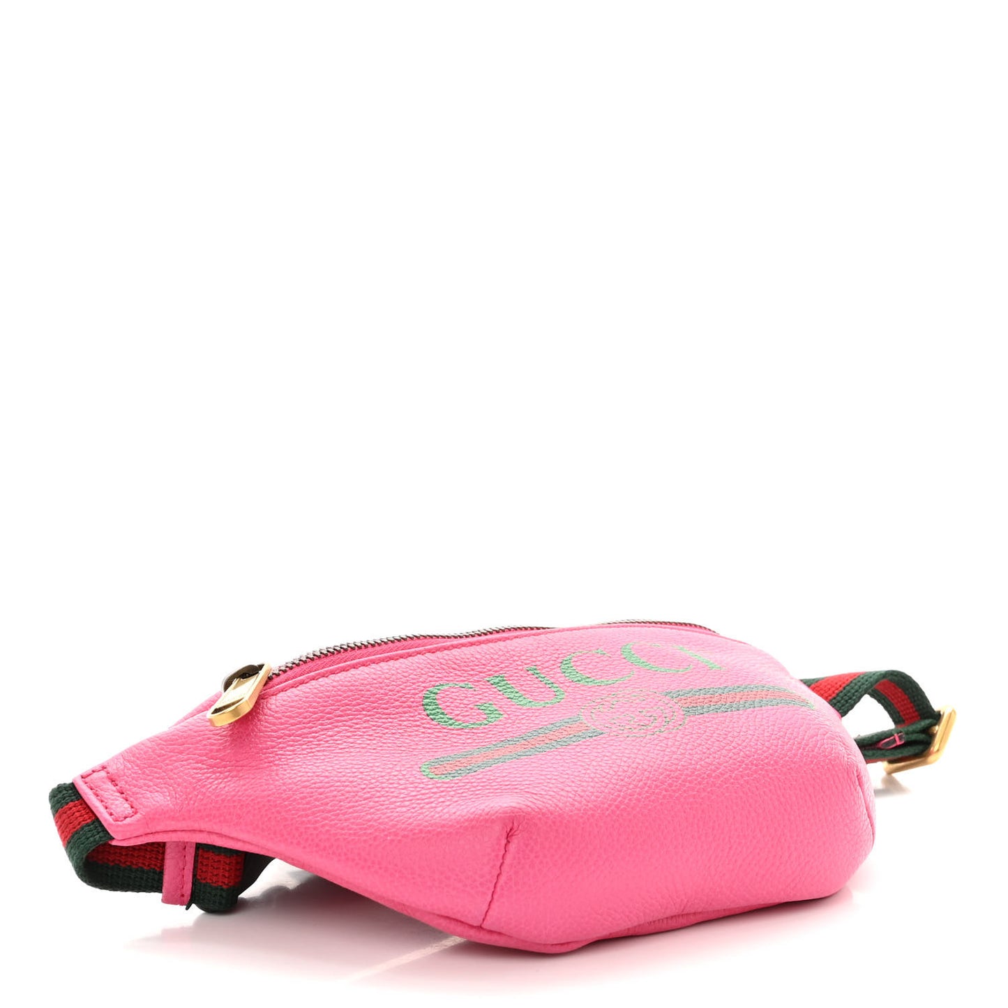 Grained Calfskin Small Logo Belt Bag Box Pink Green